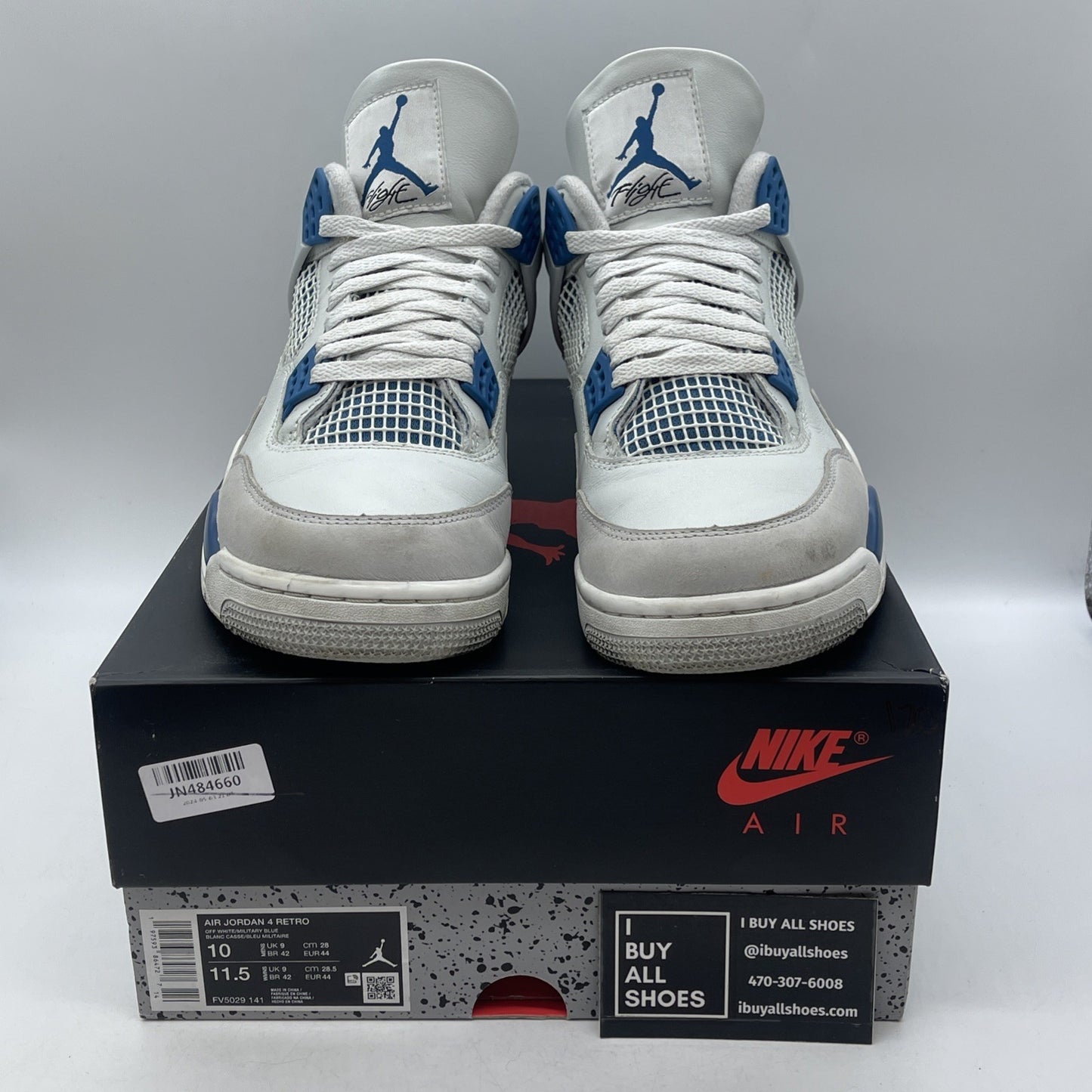 Size 10 - Air Jordan 4 Retro 2024 Military Blue (FV5029-141)