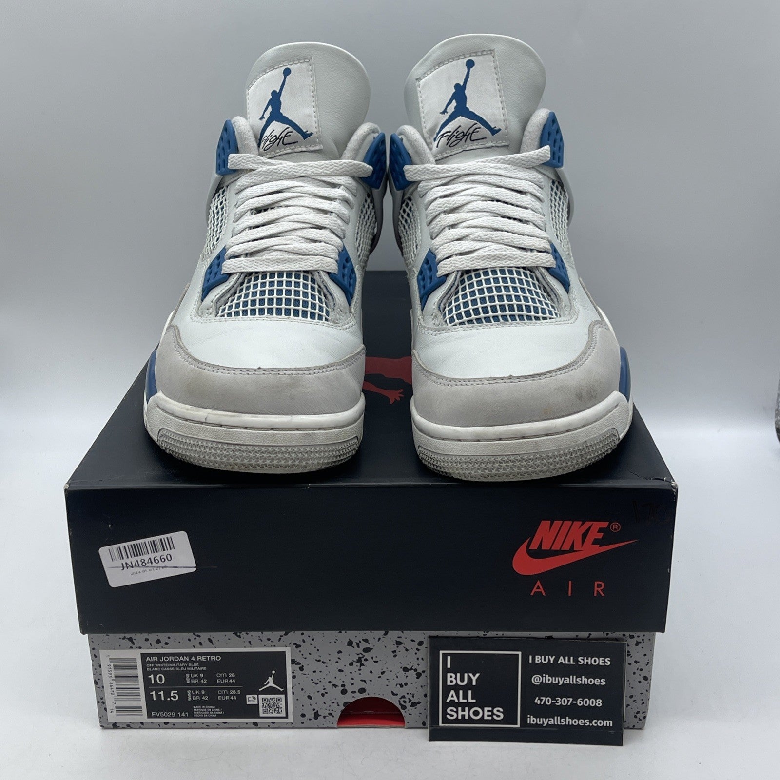 Size 10 - Air Jordan 4 Retro 2024 Military Blue (FV5029-141)