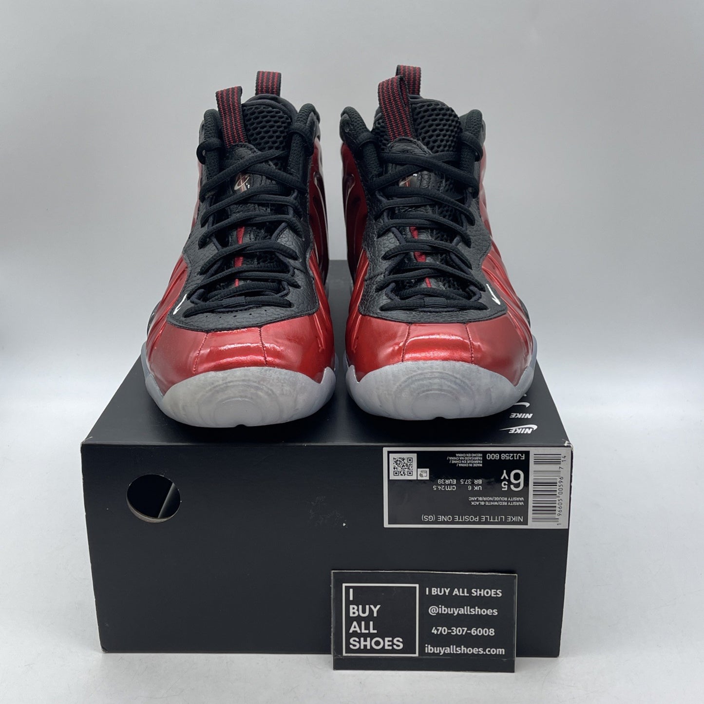 Size 6.5 (GS) - Nike Little Posite One 2023 Mid Metallic Red (FJ1258-600)