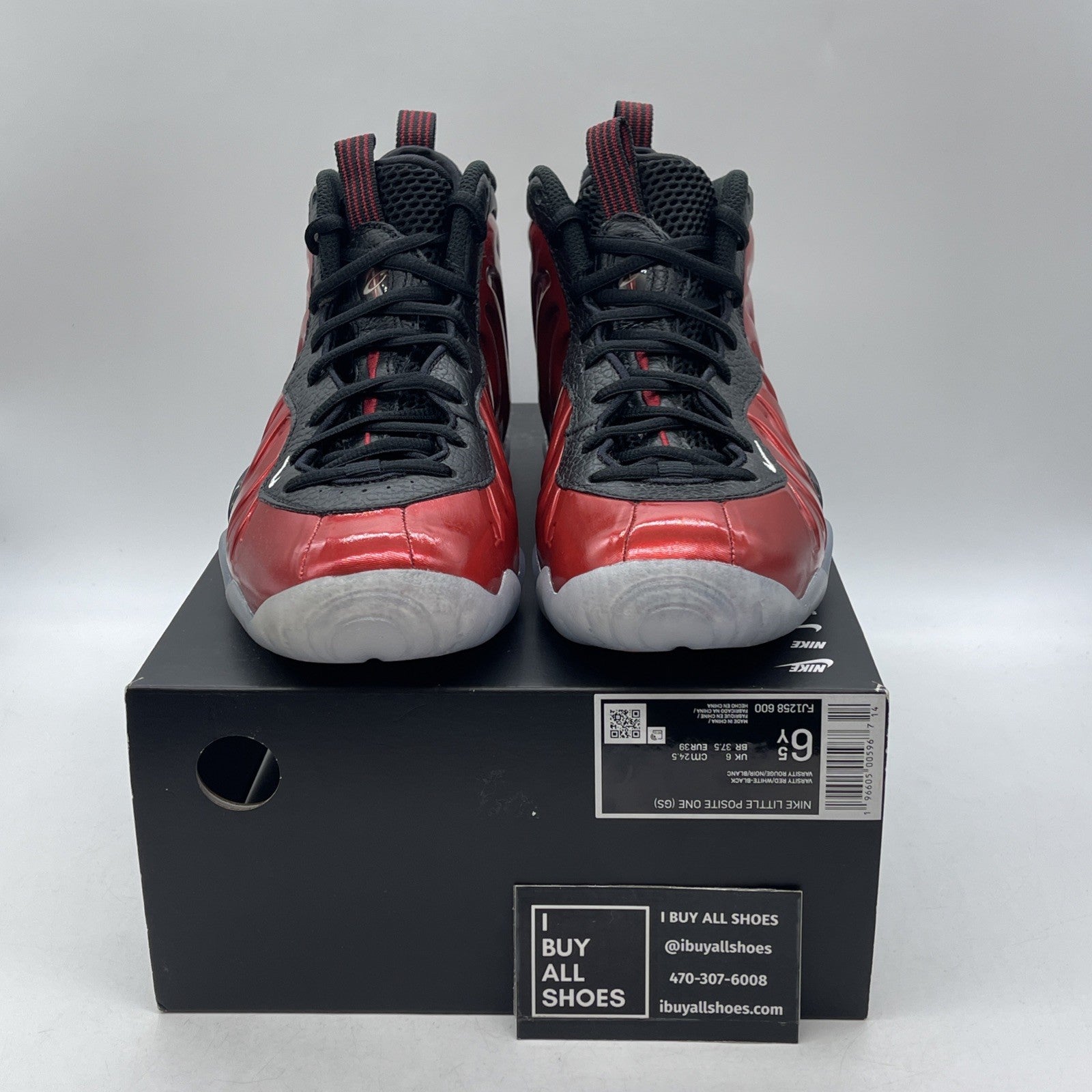 Size 6.5 (GS) - Nike Little Posite One 2023 Mid Metallic Red (FJ1258-600)