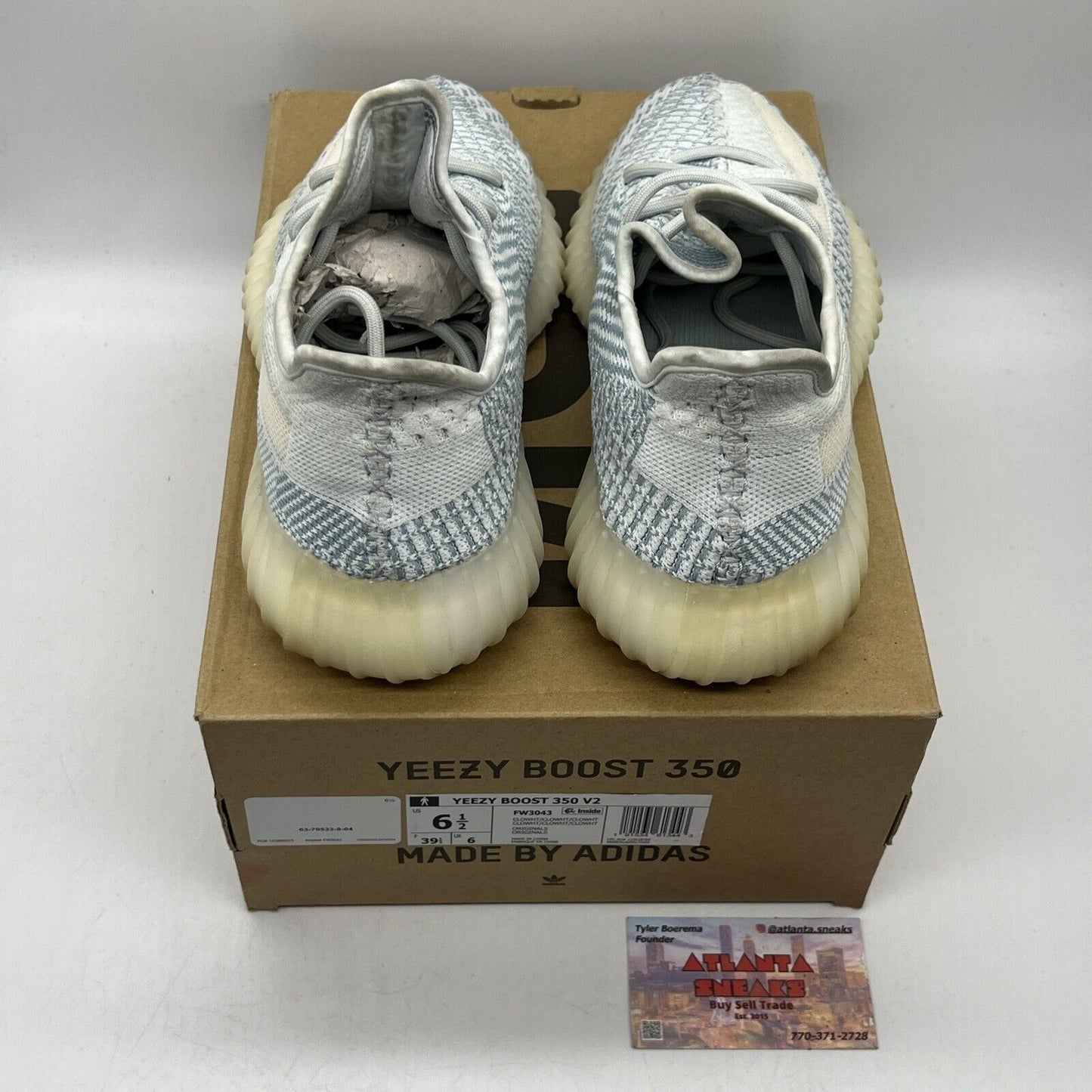 Size 6.5 - adidas Yeezy Boost 350 V2 Cloud White Non-Reflective (FW3043)