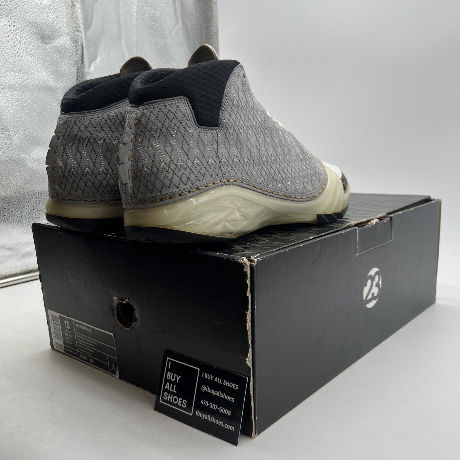 Size 13 - Air Jordan 23 OG White Stealth (318376-102)