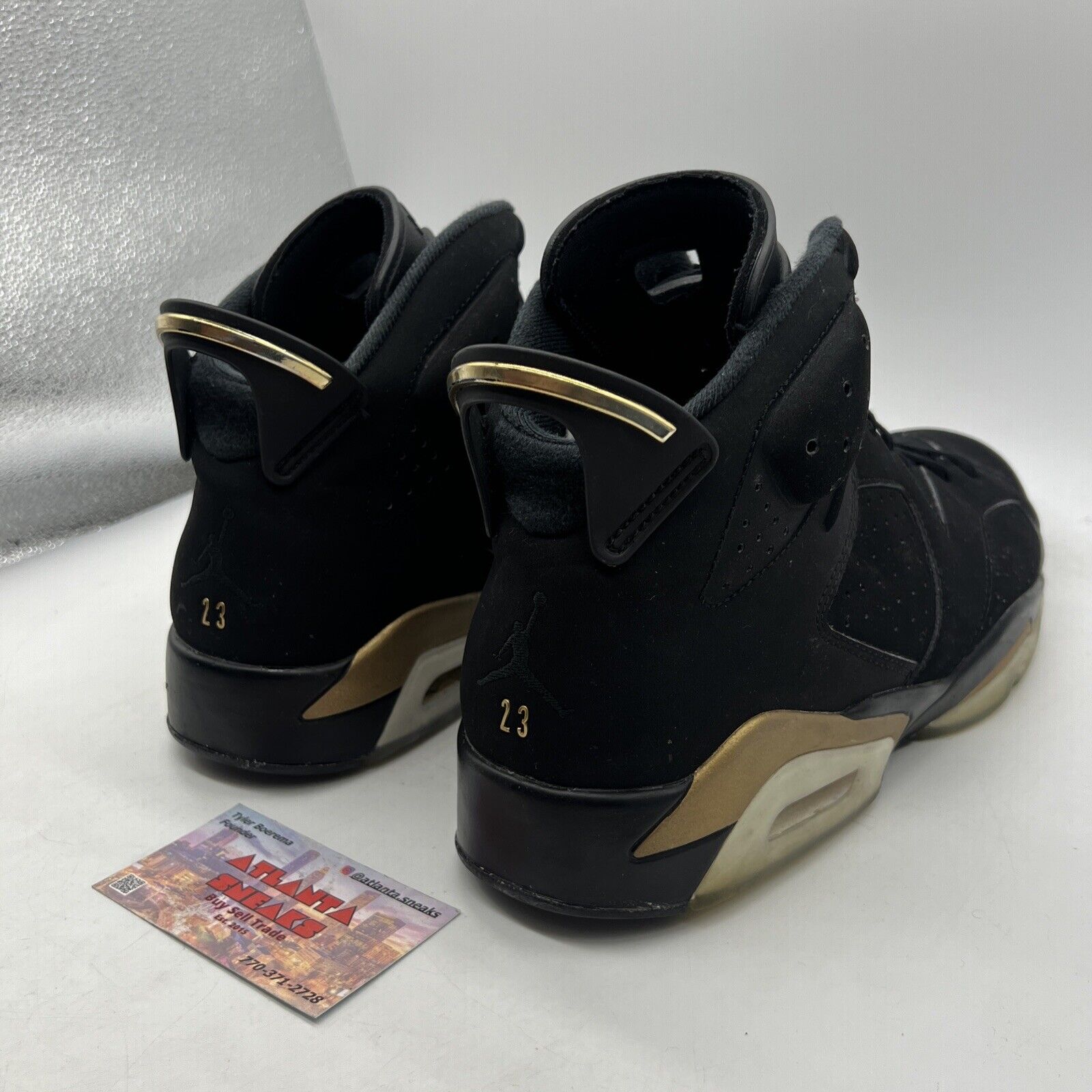 Size 12 - Jordan 6 Retro Defining Moments 2020 Black Gold Suede (CT4954-007)