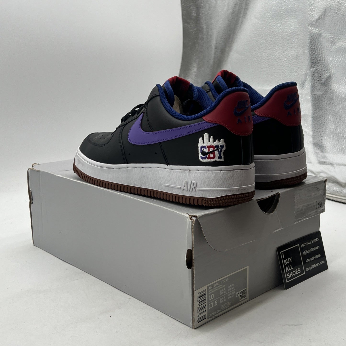 Size 10 - Nike Air Force 1 Low Shibuya - Black (CQ7506-084)