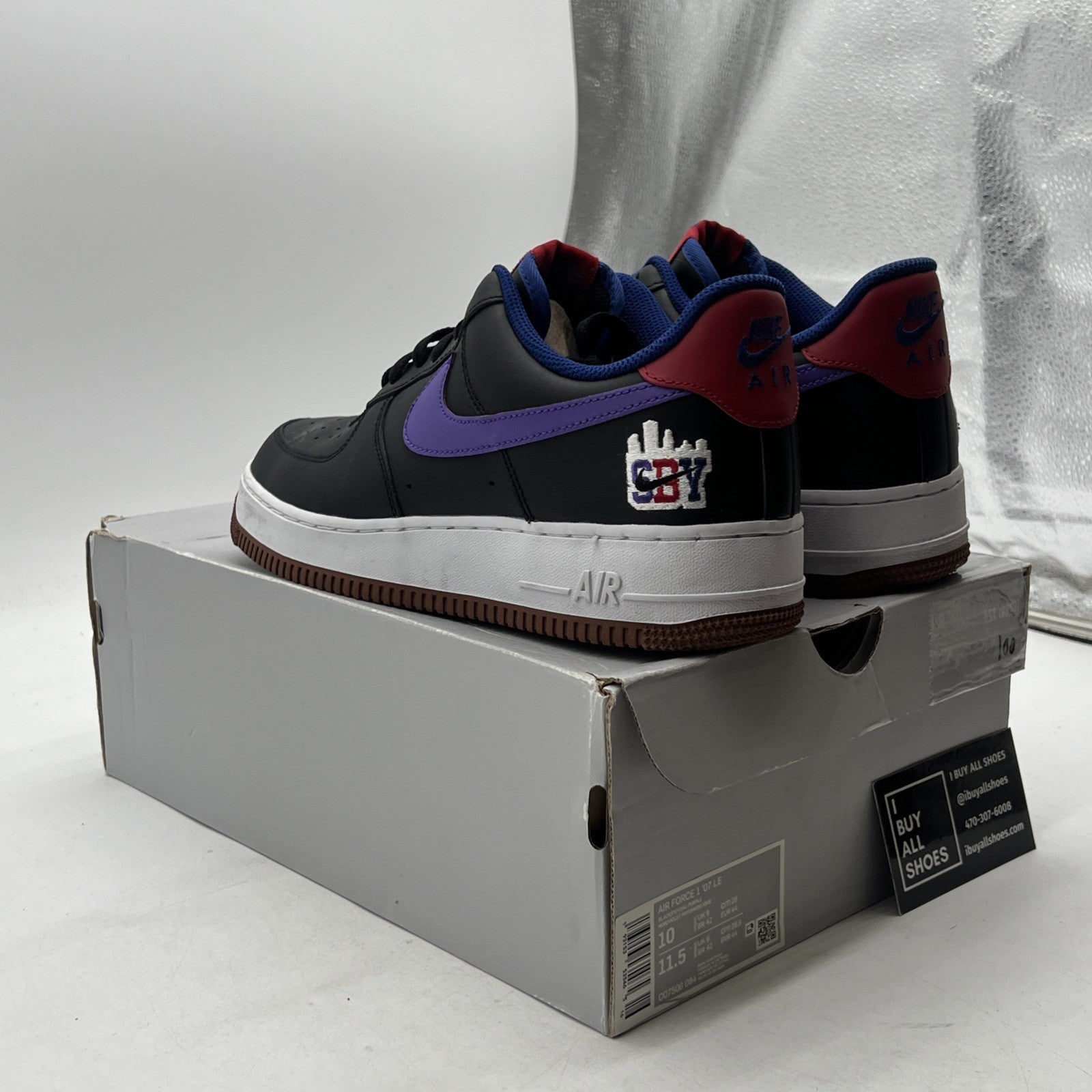 Size 10 - Nike Air Force 1 Low Shibuya - Black (CQ7506-084)