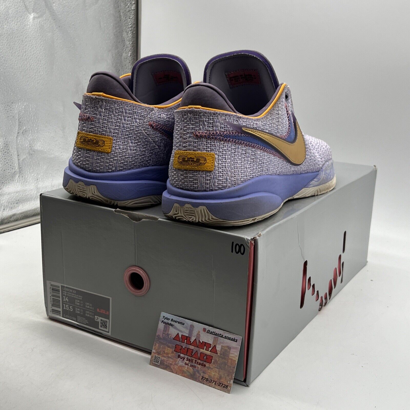 Size 14 - Nike LeBron 20 Low Purple And Gold (DJ5423-500)