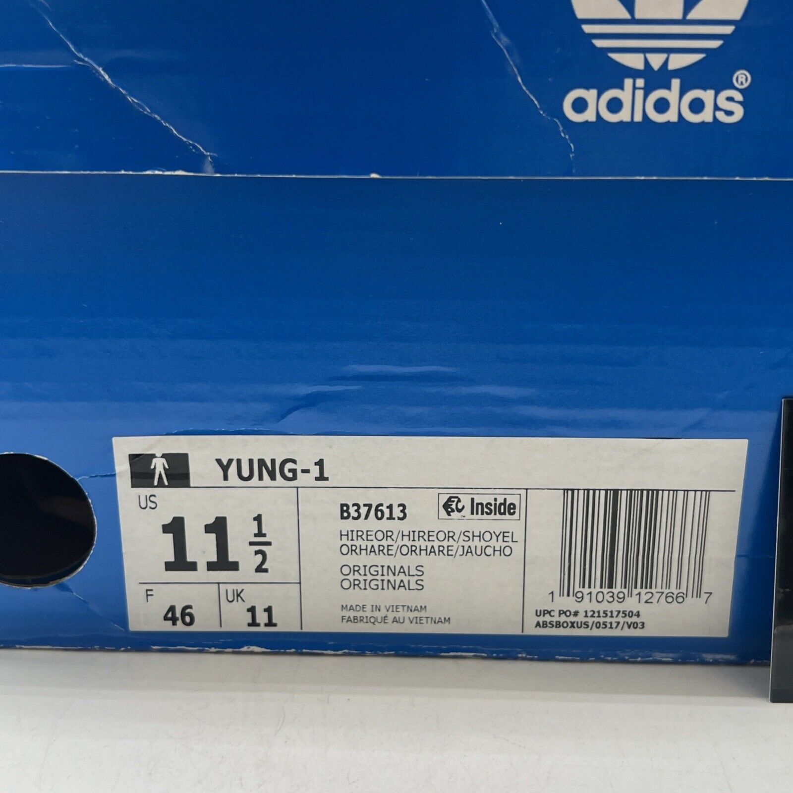 Size 11.5 - adidas Yung-1 Hi-Res Orange (B37613)