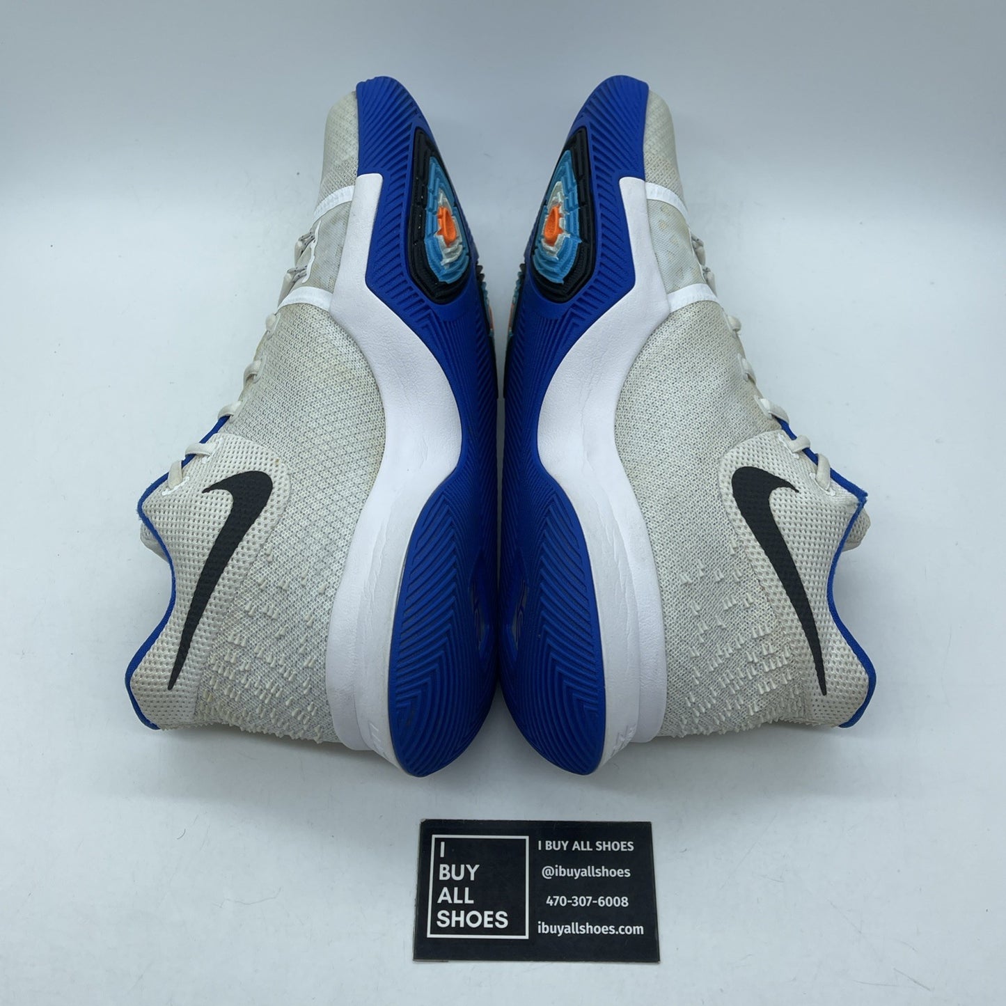 Size 11 - Nike Kyrie 3 Duke White Black Blue Suede Leather (852395-102)