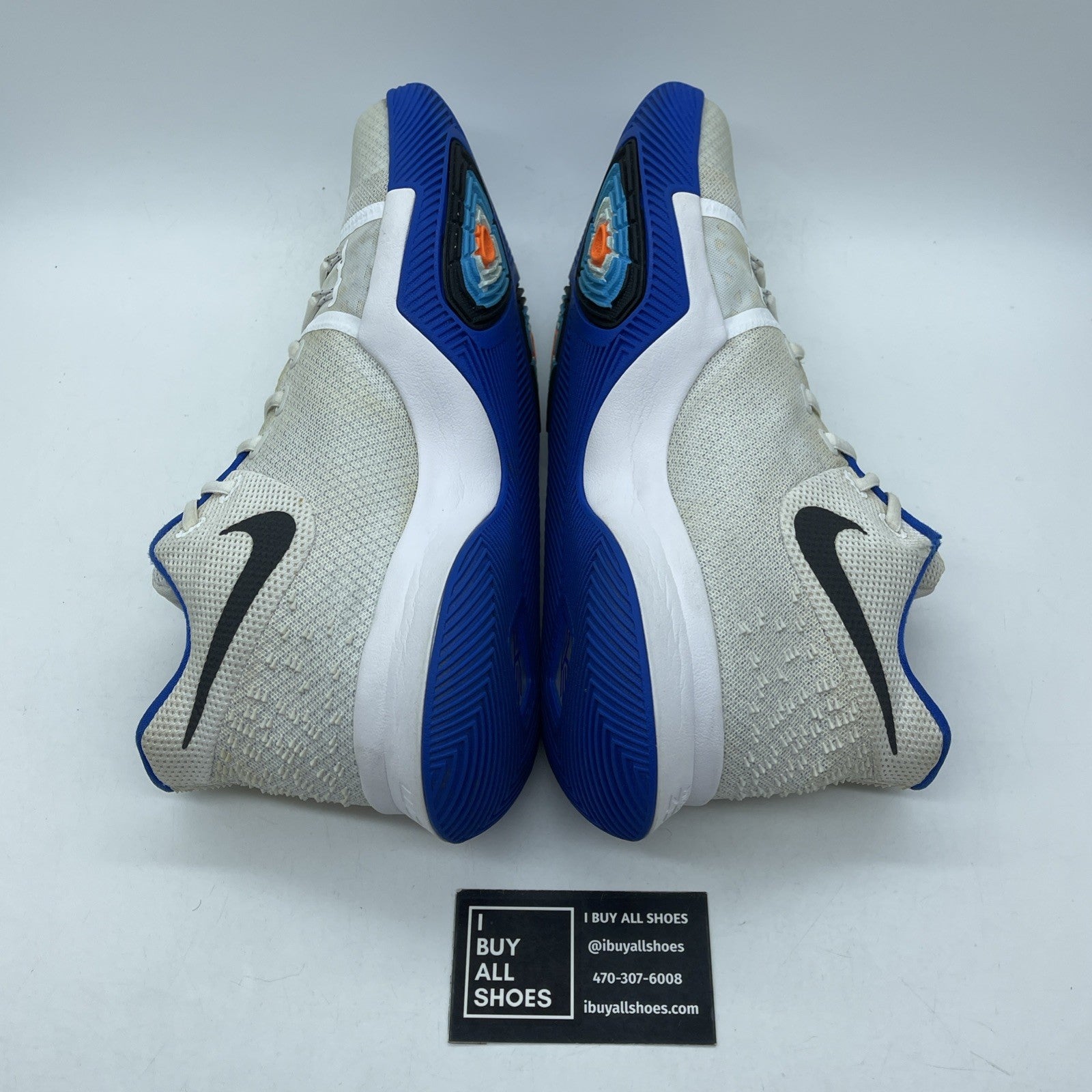 Size 11 - Nike Kyrie 3 Duke White Black Blue Suede Leather (852395-102)