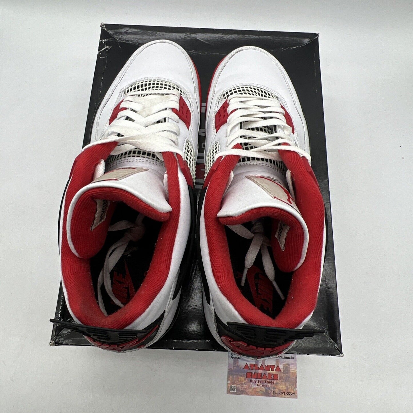 Size 13 - Jordan 4 Retro OG Mid Fire Red Black White Leather (DC7770-160)