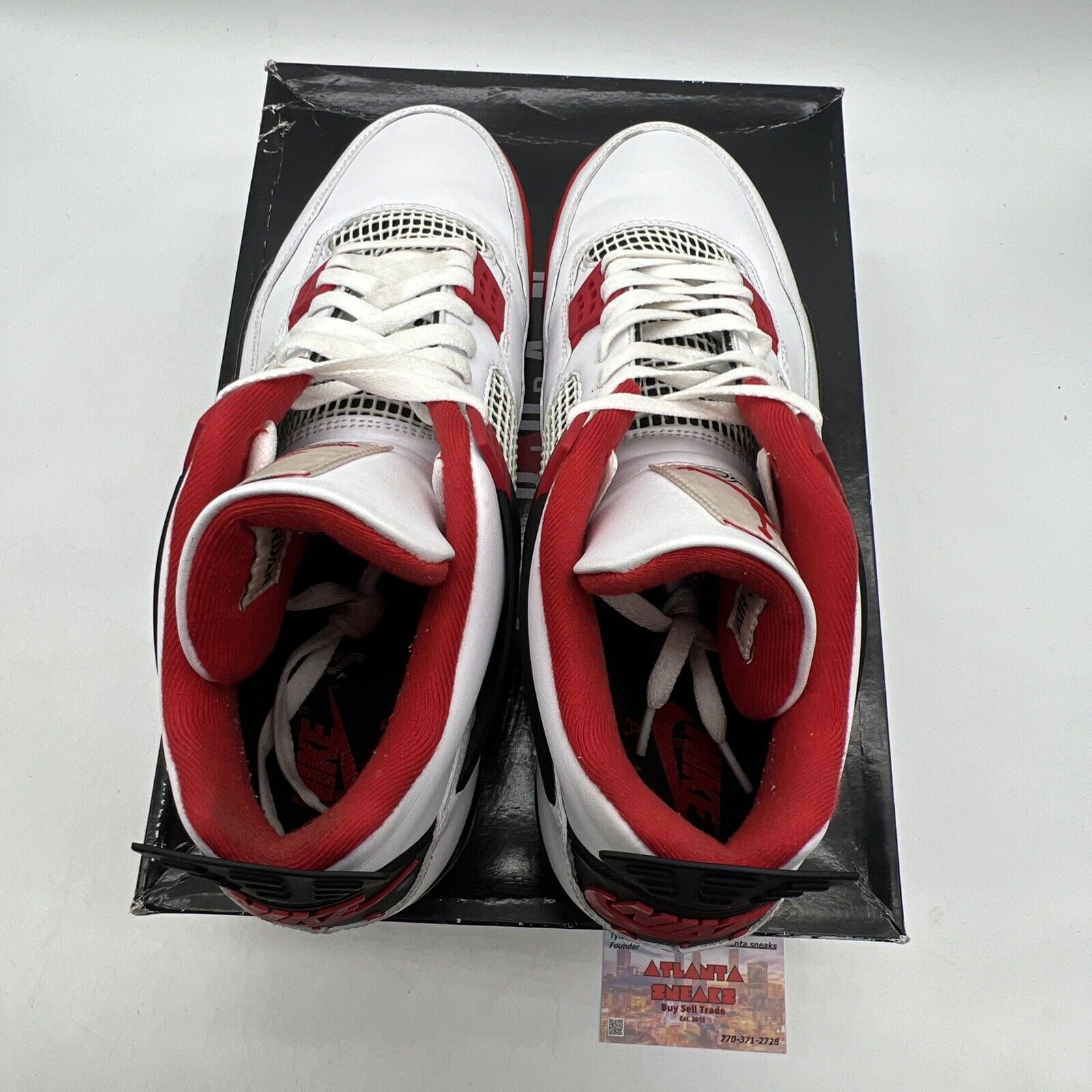 Size 13 - Jordan 4 Retro OG Mid Fire Red Black White Leather (DC7770-160)