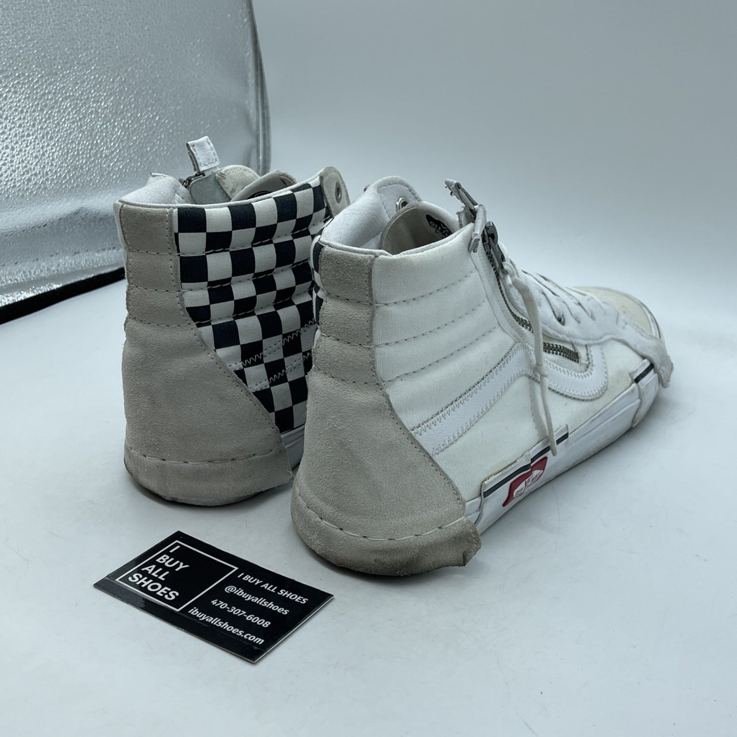 Size 12 - Vans SK8-HI Deconstructed Marshmallow Black White Suede (721454)