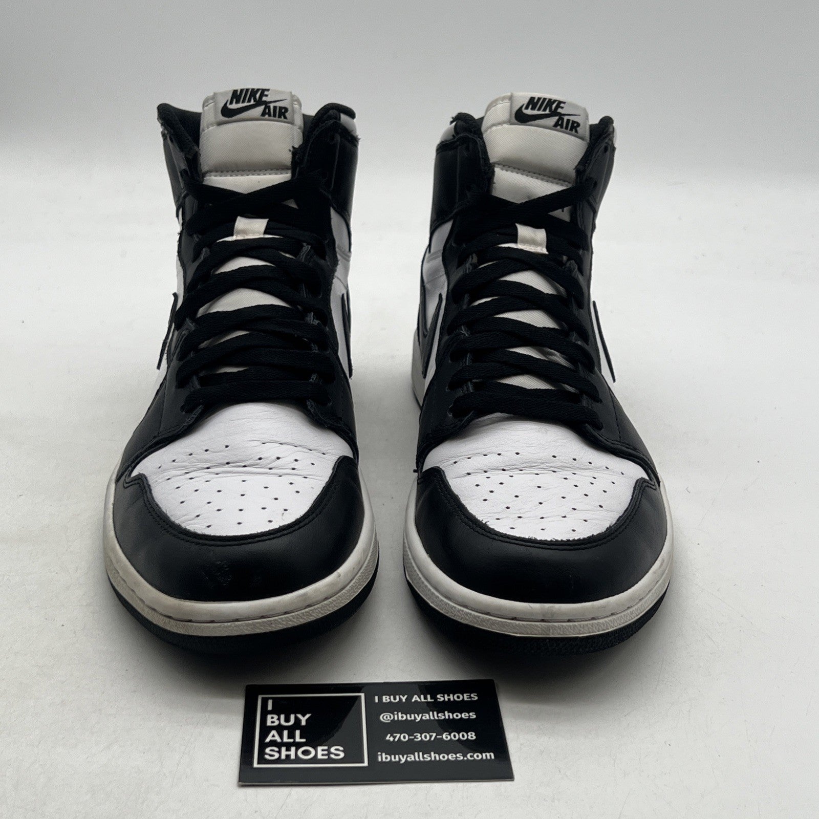 Size 12 - Air Jordan 1 Retro OG 2014 High Black White (555088-010)