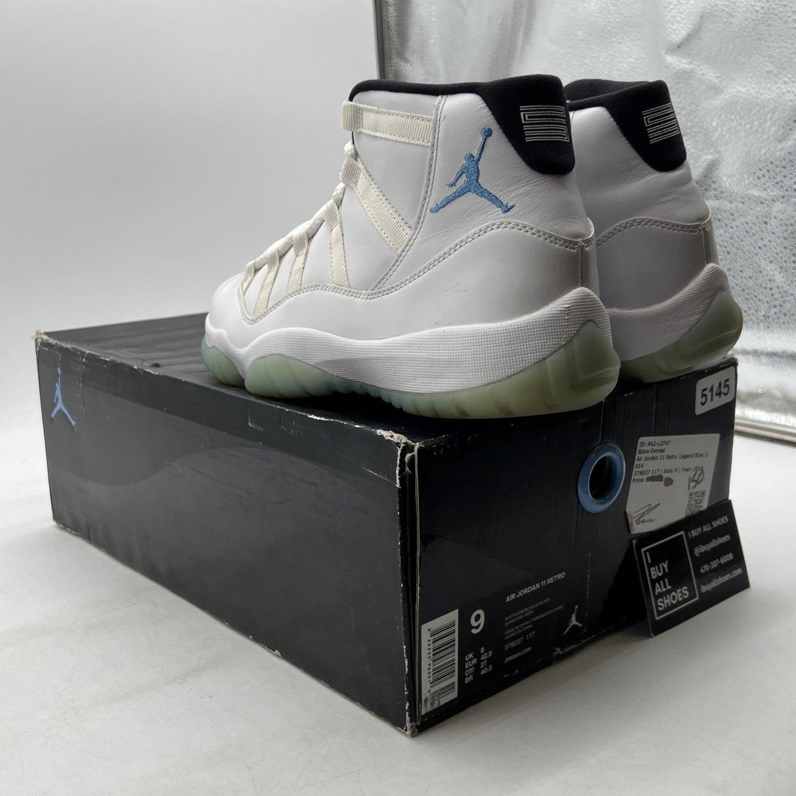 Size 9 - Air Jordan 11 Retro High Legend Blue (378037-117)