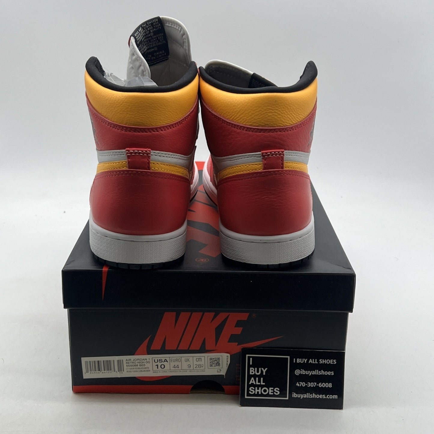 Size 10 - Air Jordan 1 Retro High OG Light Fusion Red 2021 (555088-603)