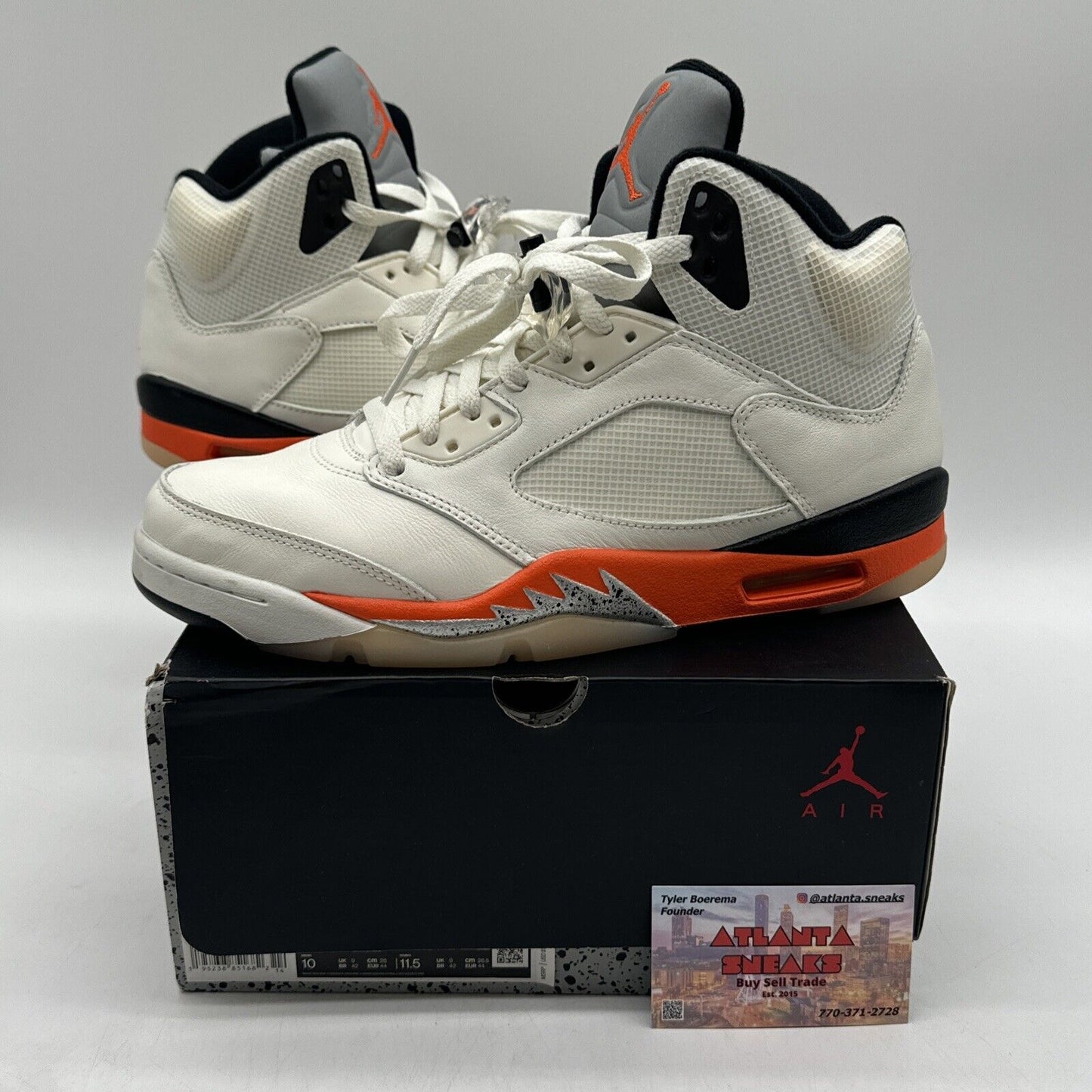 Size 10 - Jordan 5 Shattered Backboard Og All Orange Black Cream Leather