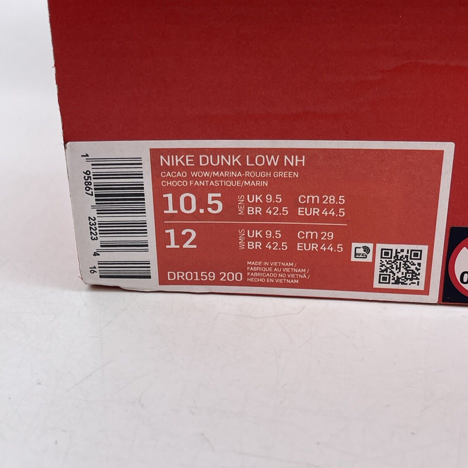 Size 10.5 - Nike Dunk NH Low Cacao Wow Green Blue Leather Suede (DR0159-200)