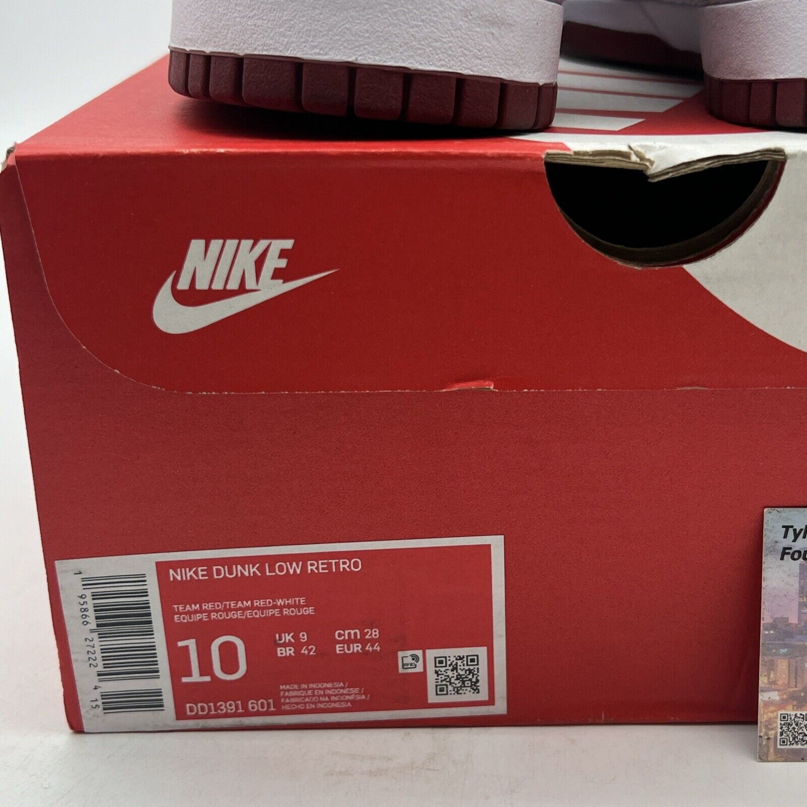 Size 10 - Nike Dunk Low Team Red (DD1391-601)