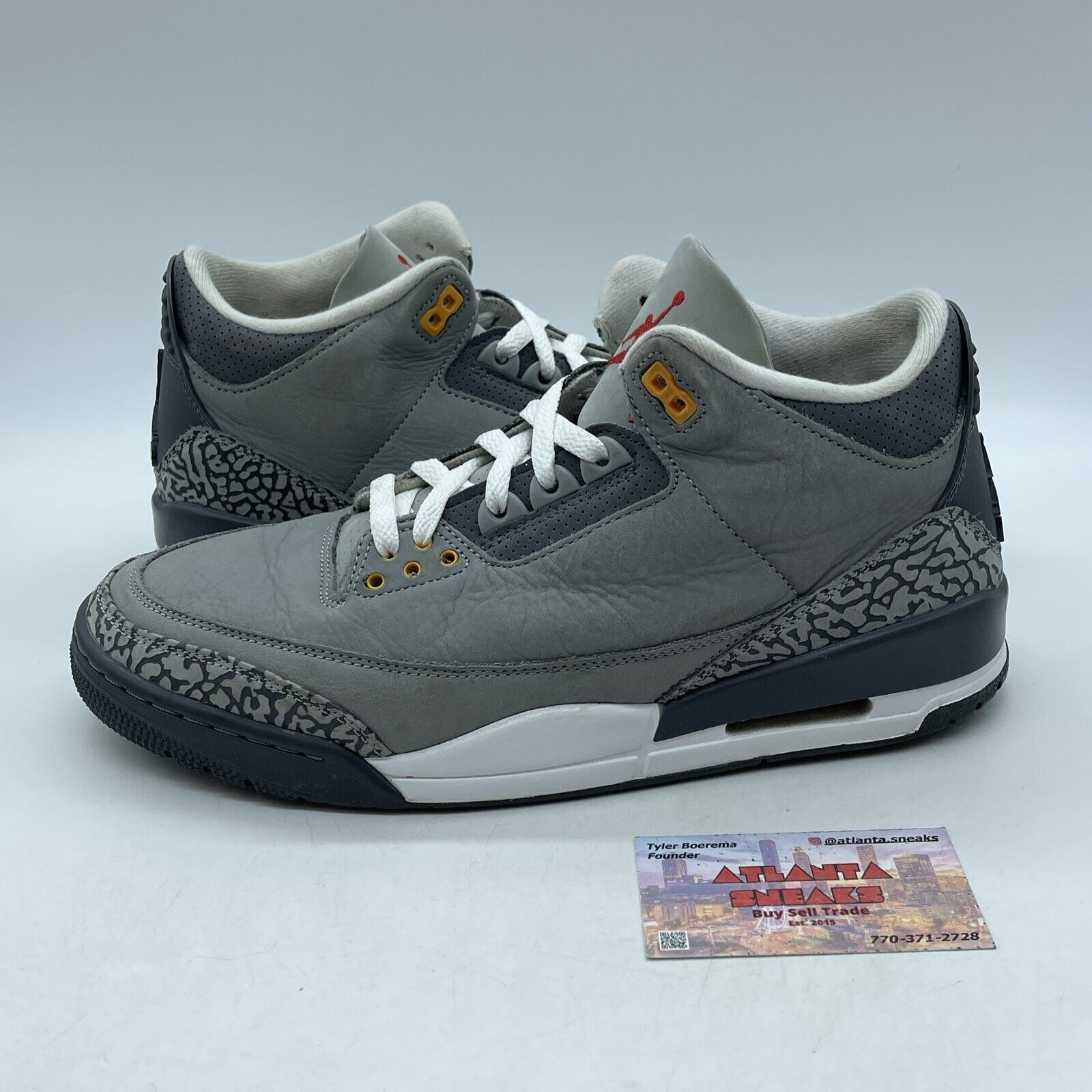 Size 10.5 - Jordan 3 Retro Mid Cool Grey Suede Leather White (CT8532-012)