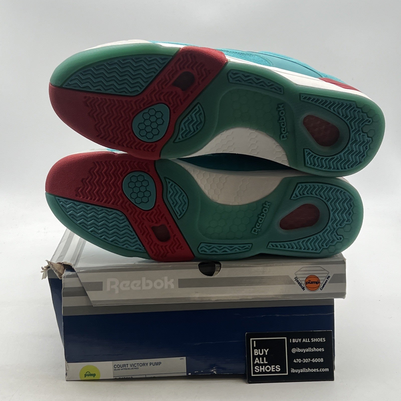 Size 10 - Reebok Court Victory Pump Blue Haze (6-342412)