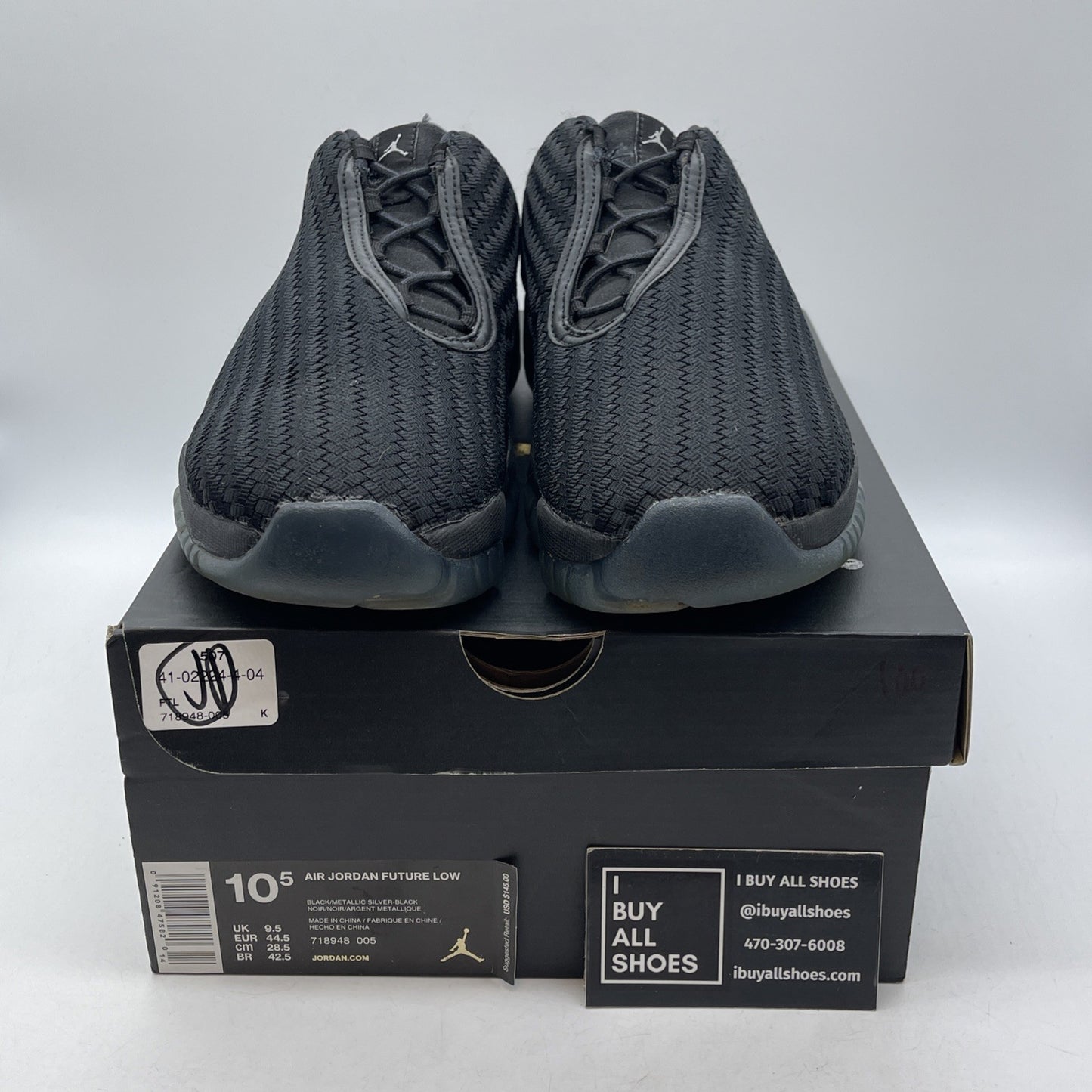 Size 10.5 - Air Jordan Future Low Gamma Black Suede (718948-005)