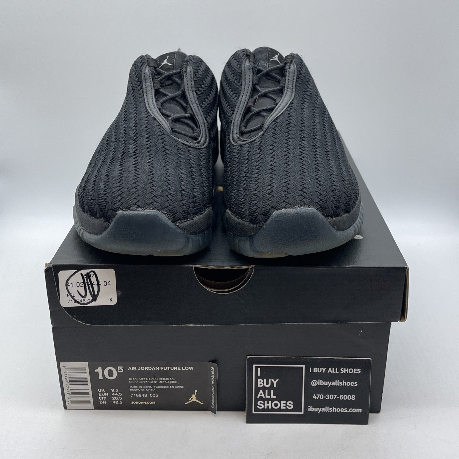 Size 10.5 - Air Jordan Future Low Gamma Black Suede (718948-005)