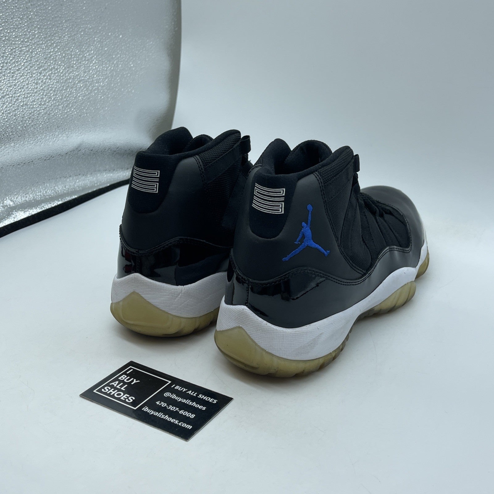 Size 9 - Air Jordan 11 Retro 2009 Space Jam Black Suede Leather (378037-041)