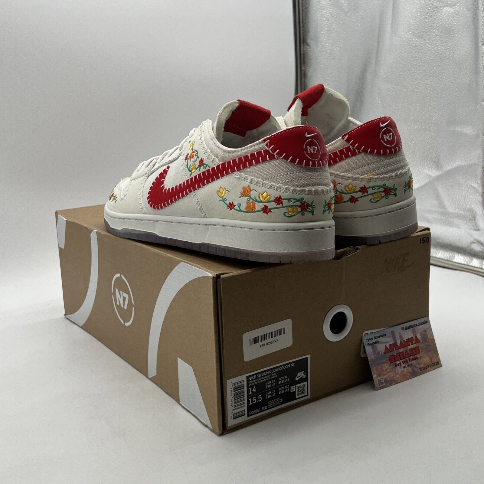 Size 14 - Nike Dunk Decon SB Low N7 - Sail University Red (FD6951-700)
