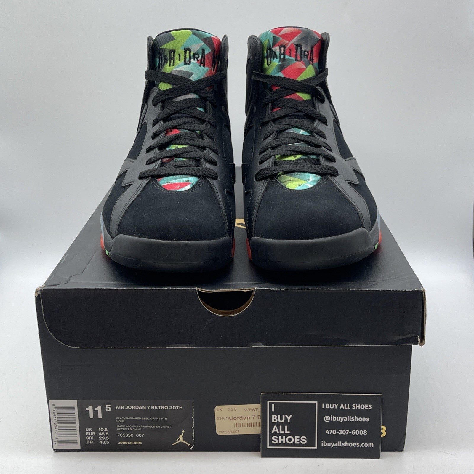 Size 11.5 - Air Jordan 7 Retro 30th Barcelona Nights Suede Leather (705350-007)