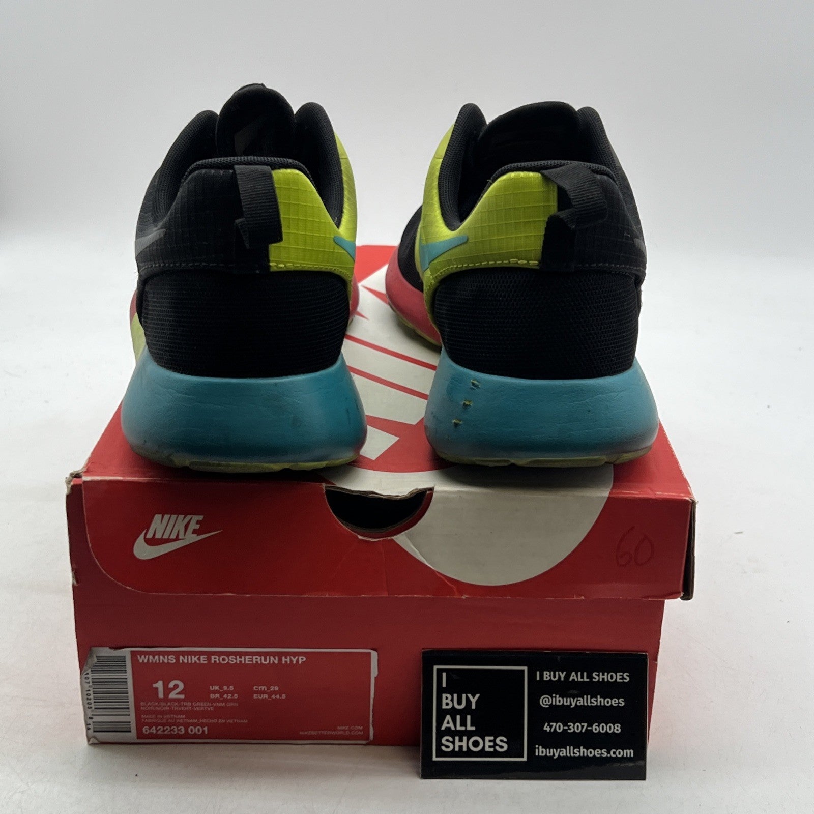 Size 12 - Nike Rosherun Hyp Black W (642233-001)