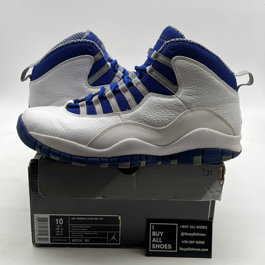 Size 10 - Air Jordan 10 Retro TXT Old Royal (487214-107)
