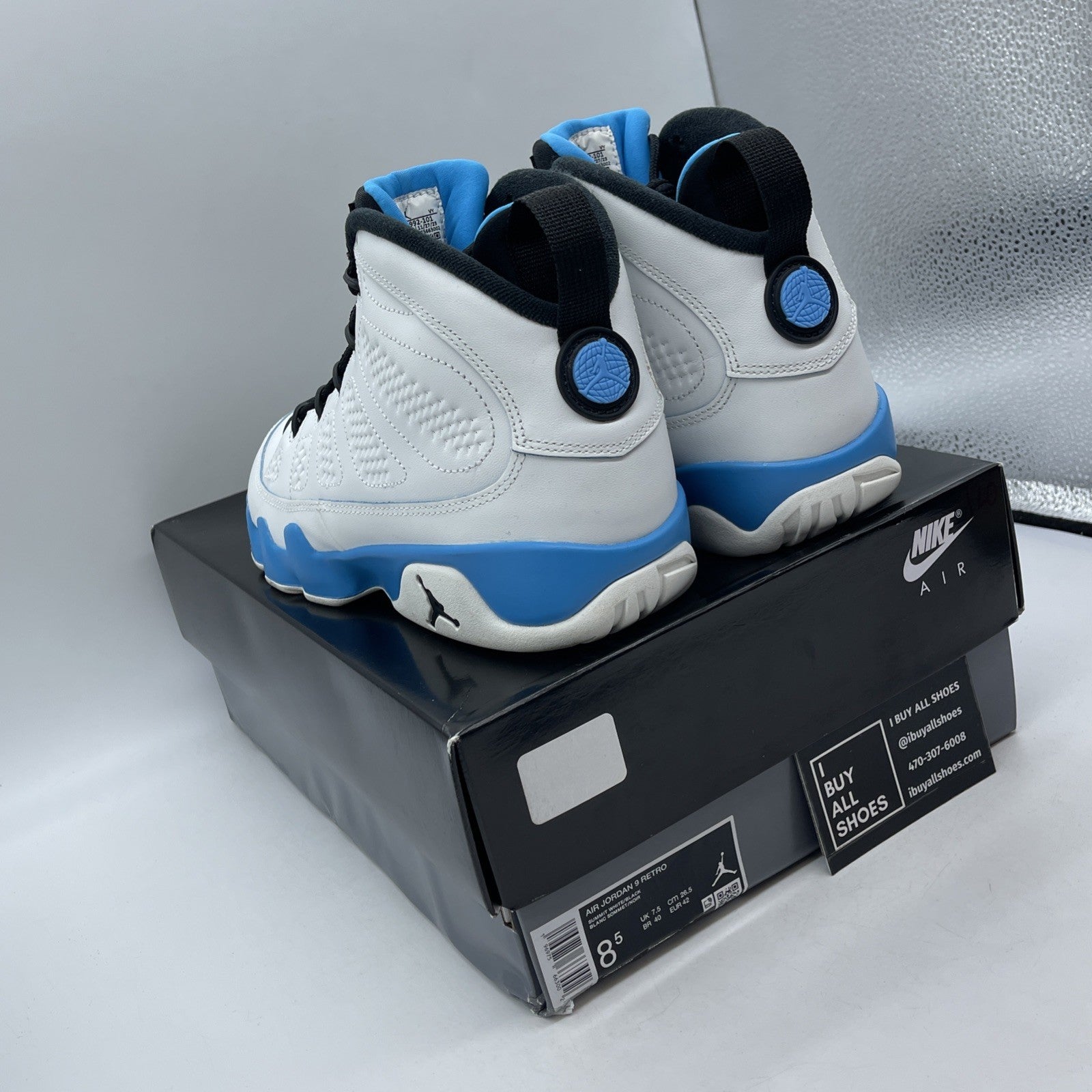 Size 8.5 - Air Jordan 9 Retro 2024 Powder Blue (FQ8992-101)