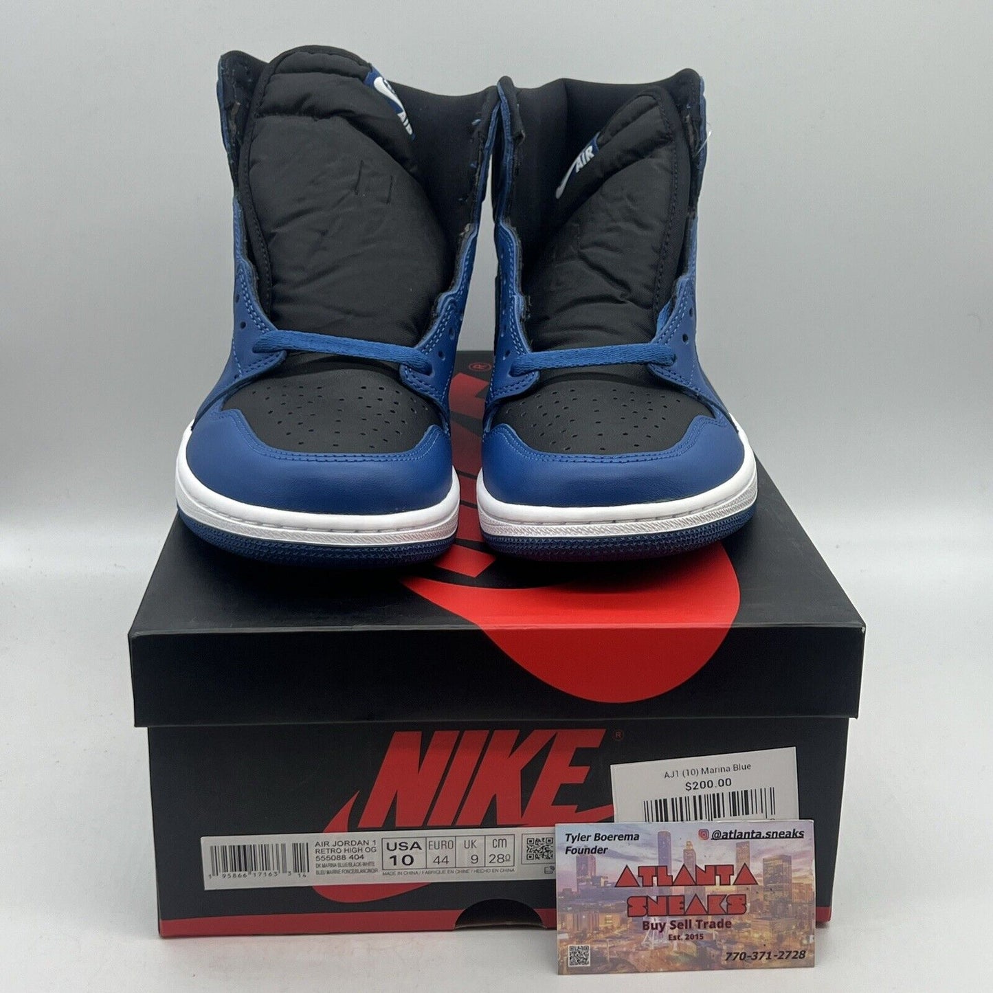 Size 10 - Jordan 1 Retro OG High Dark Marina Blue Brand New Og All