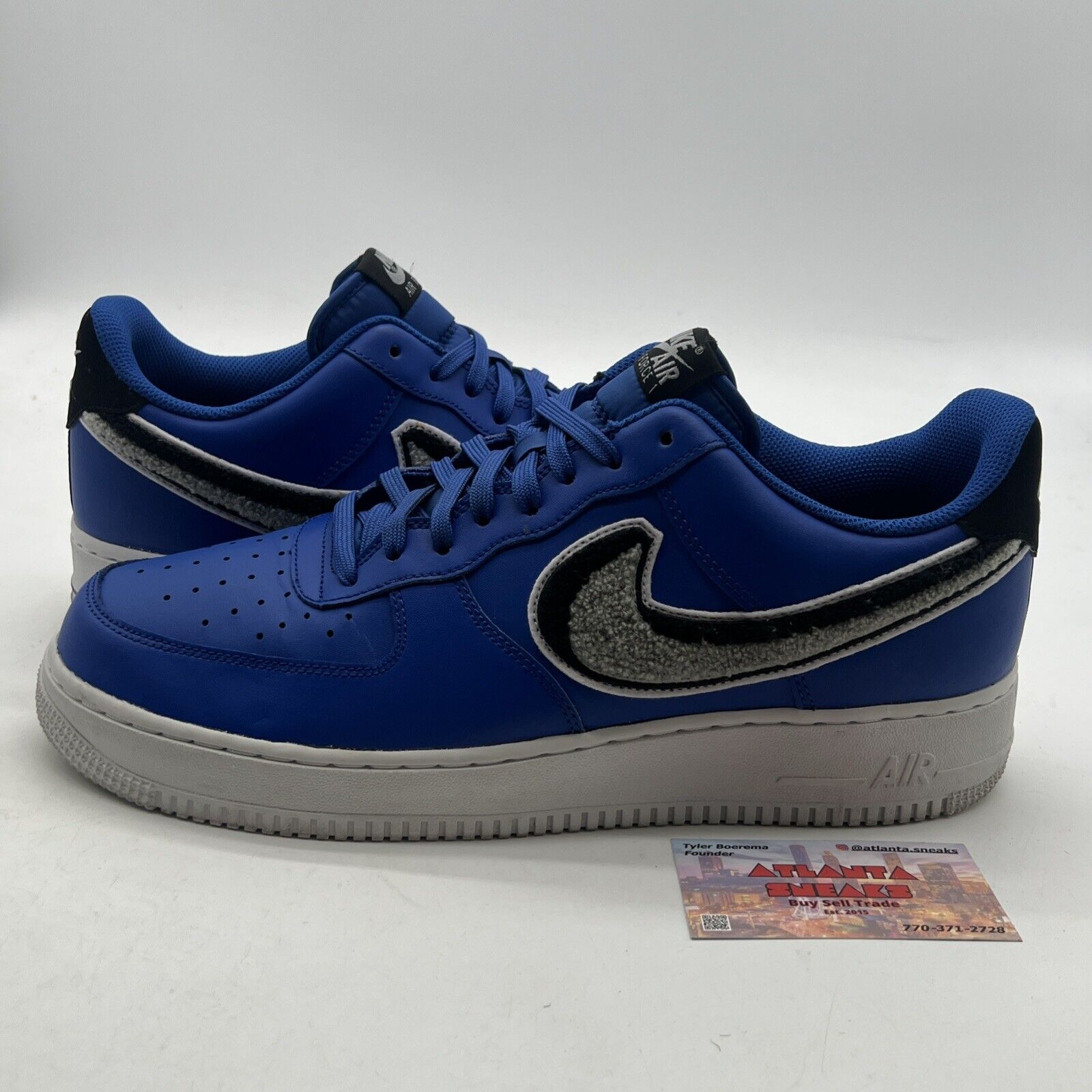 Size 12 - Nike Air Force 1 Low Chenille Swoosh (823511-409)