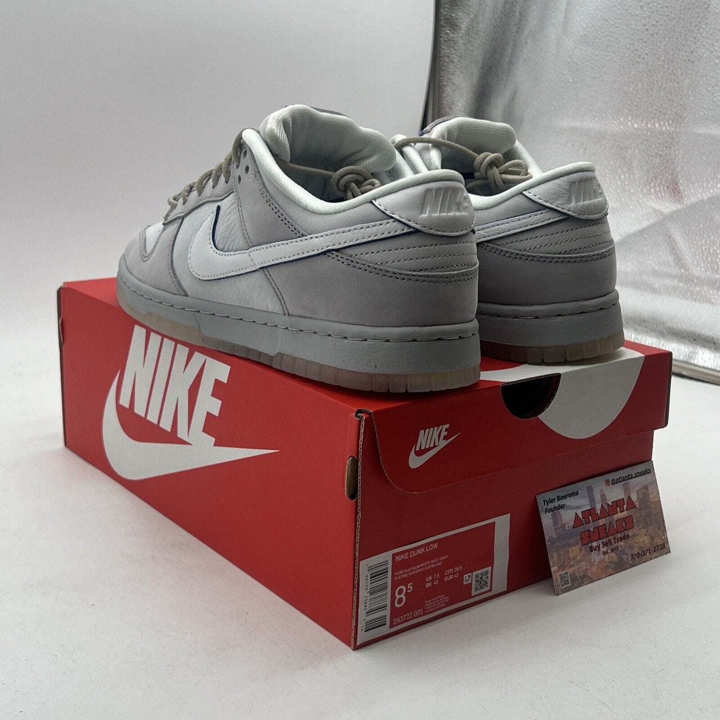 Size 8.5 - Nike Dunk Low Wolf Grey Pure Platinum (DX3722-001)