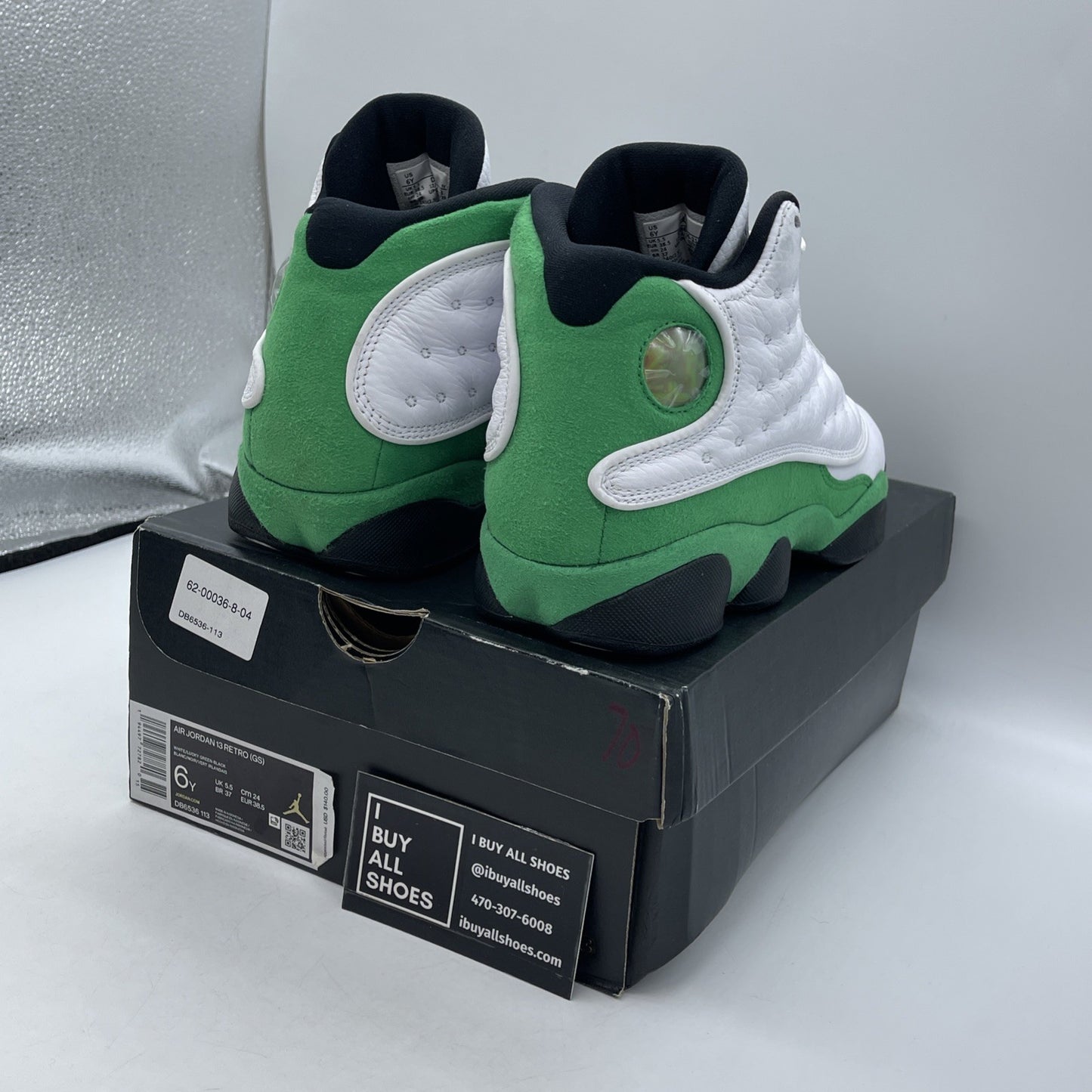 Size 6Y - Air Jordan 13 Retro Lucky Green 2020 - (DB6537-113)