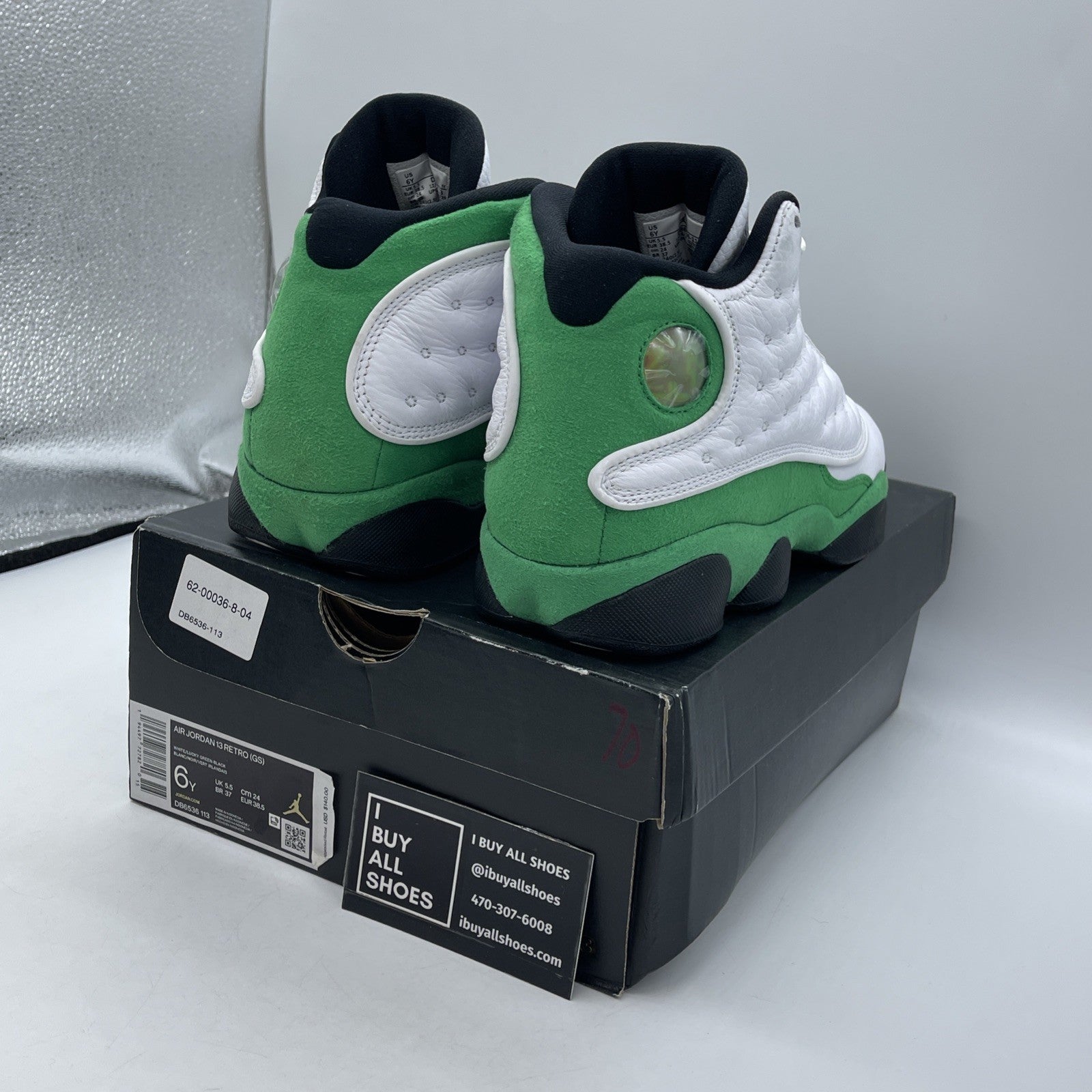 Size 6Y - Air Jordan 13 Retro Lucky Green 2020 - (DB6537-113)