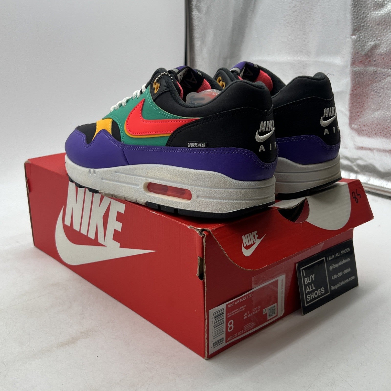 Size 8 - Nike Air Max 1 SE Windbreaker (AO1021-023)