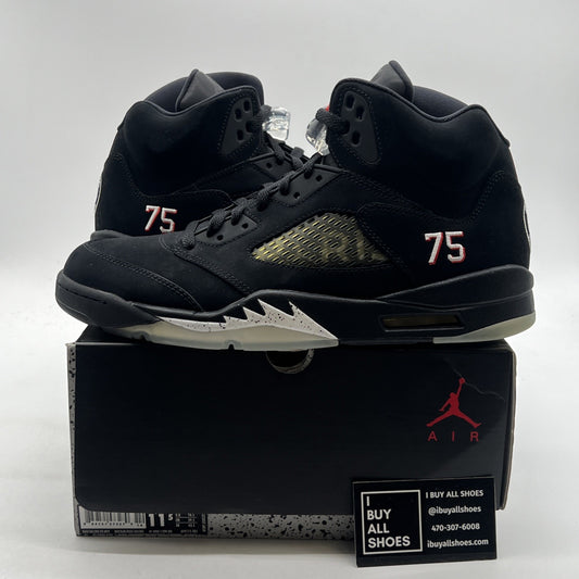 Size 11.5 - Paris Saint-Germain x Air Jordan 5 Retro Black (AV9175-001)