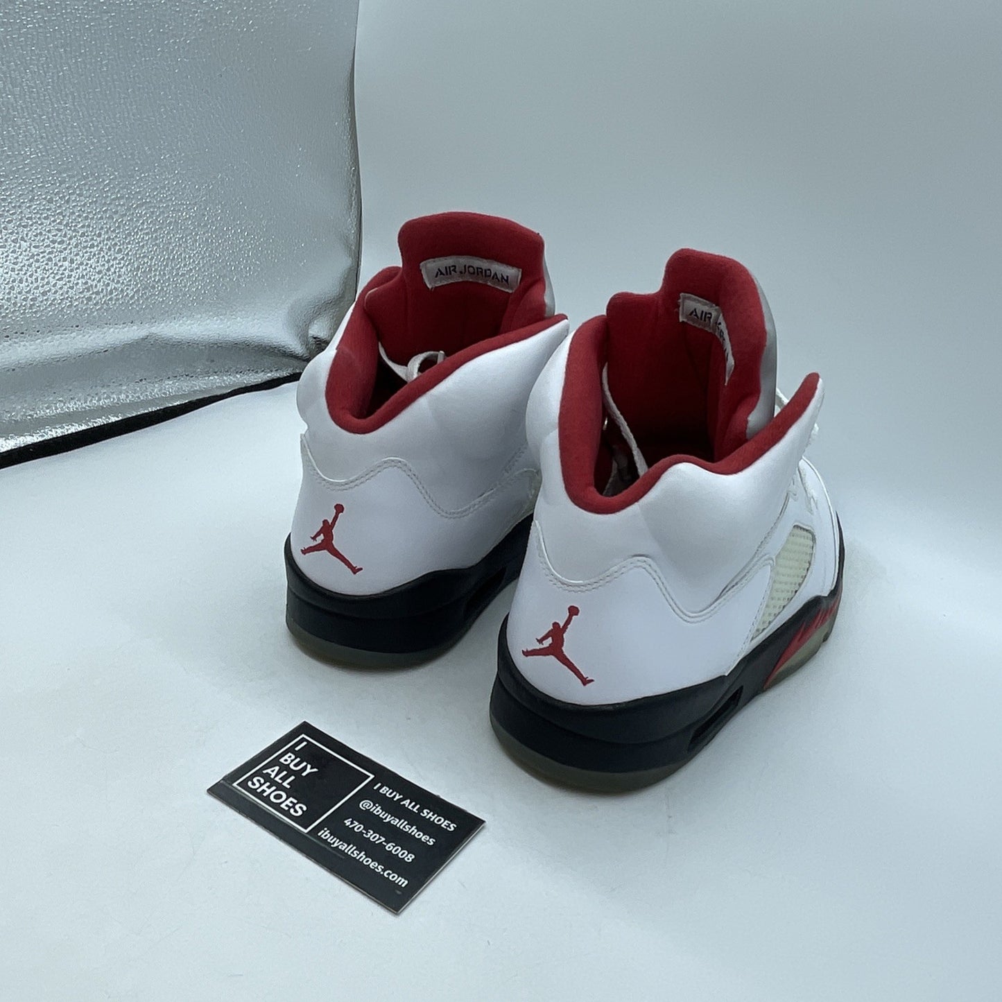 Size 9 - Air Jordan 5 Retro 2013 White Fire Red (136027-100)