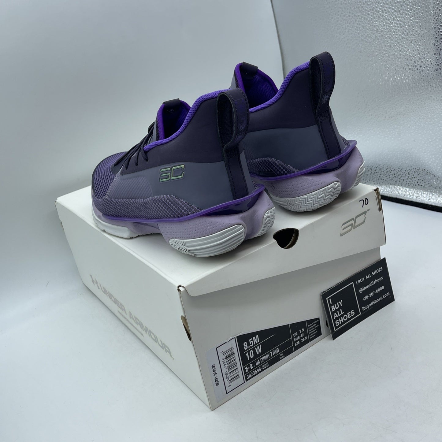 Size 8.5 - Under Armour Curry 7 International Women's Day (3023595-500)