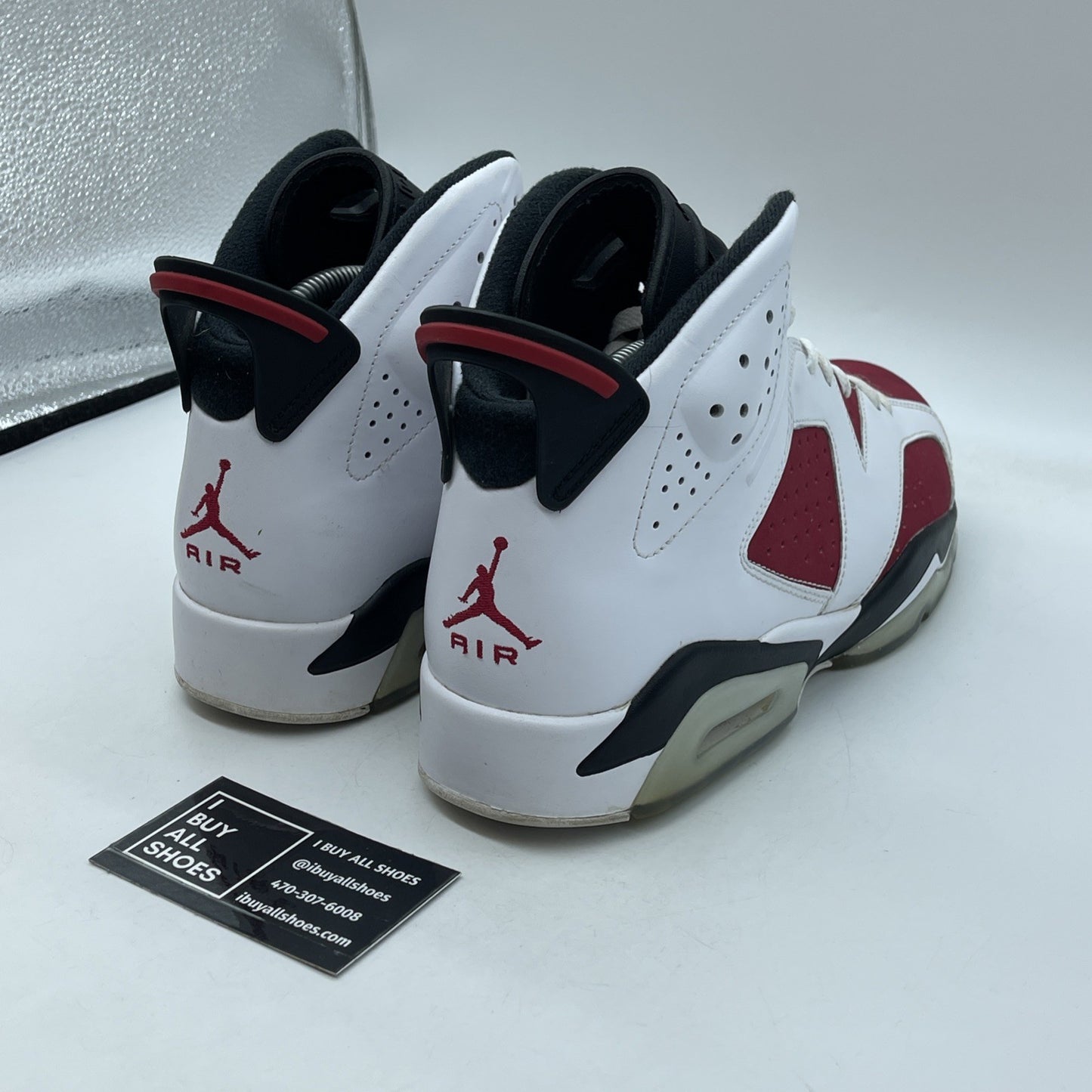 Size 9.5 - Air Jordan 6 Retro 2014 Carmine Red White Leather (384664-160)
