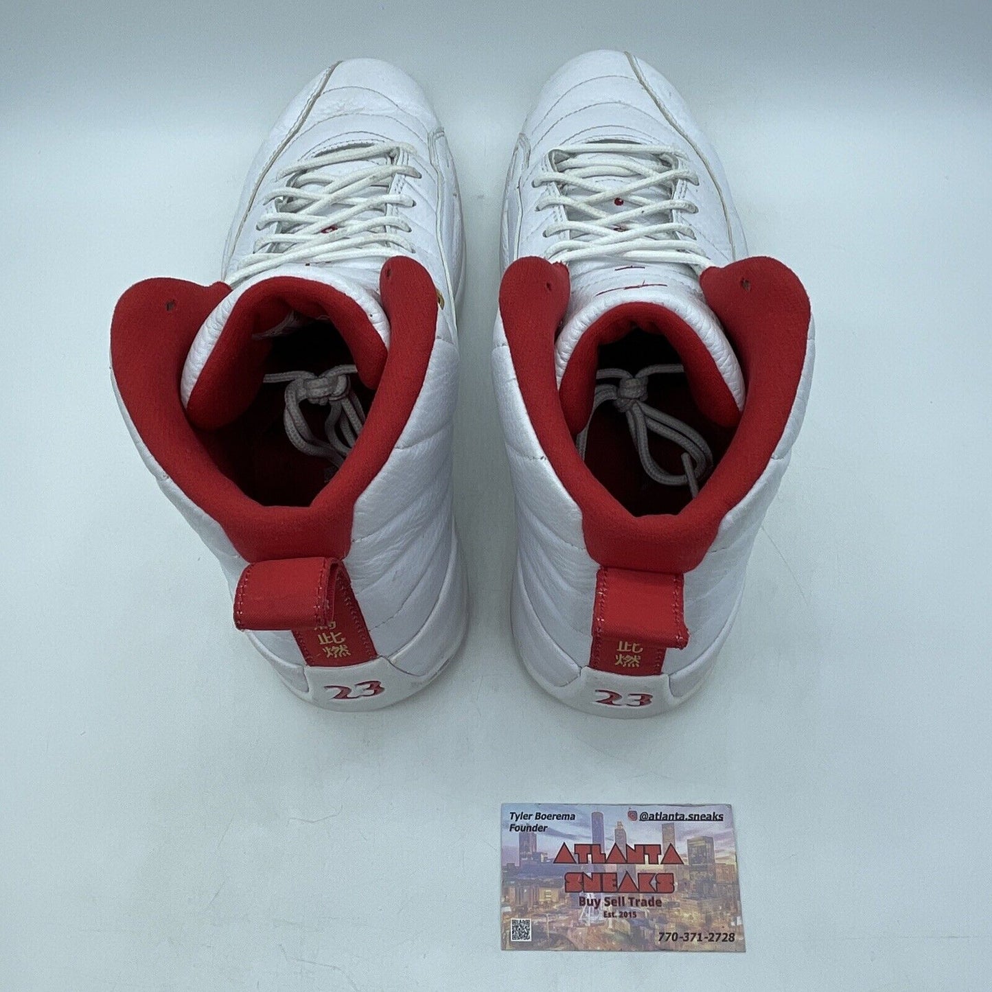 Size 11.5 - Air Jordan 12 Retro FIBA White Red Gold Leather (130690-107)