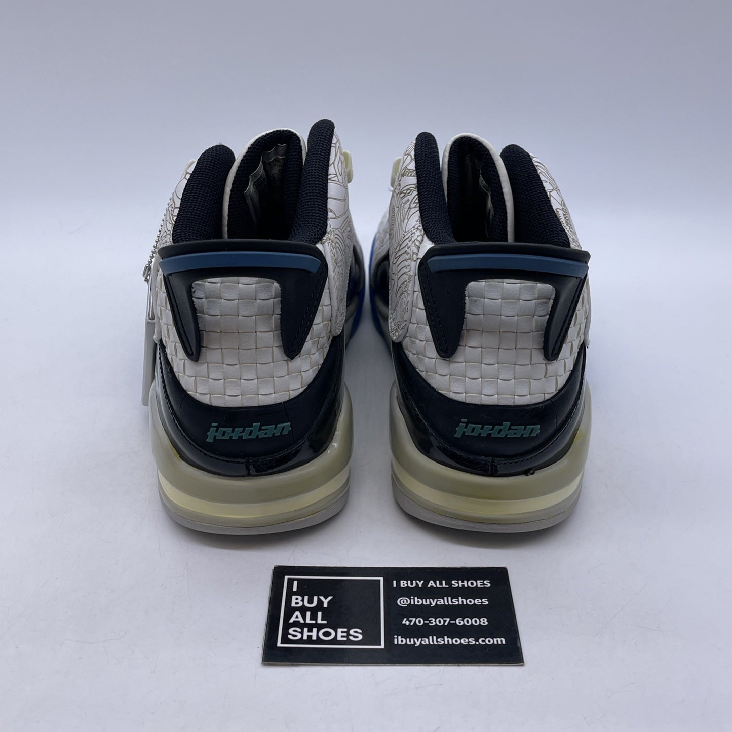 Size 7.5 - Air Jordan Dub-Zero Photo Blue Black White Leather (311046-102)