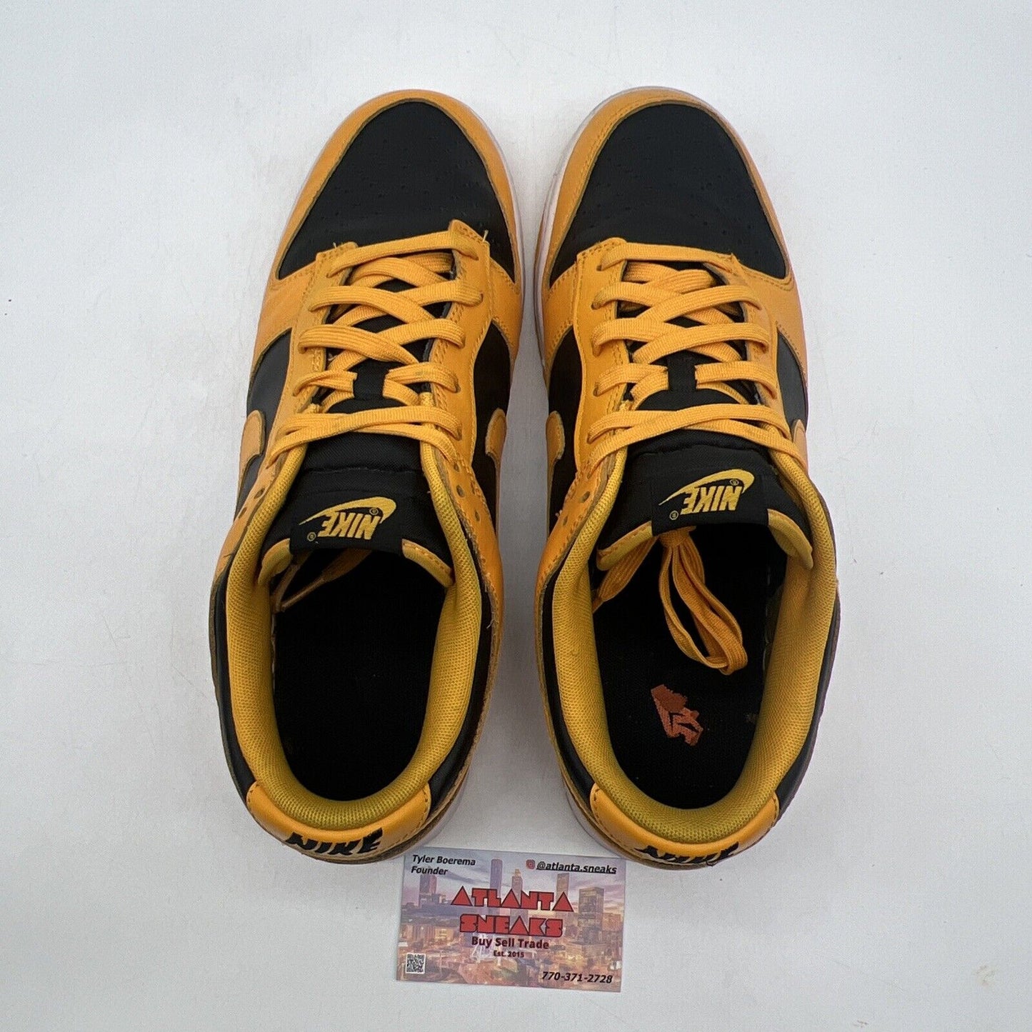 Size 12 - Nike Dunk Low Goldenrod Black White Yellow Leather (DD1391-004)