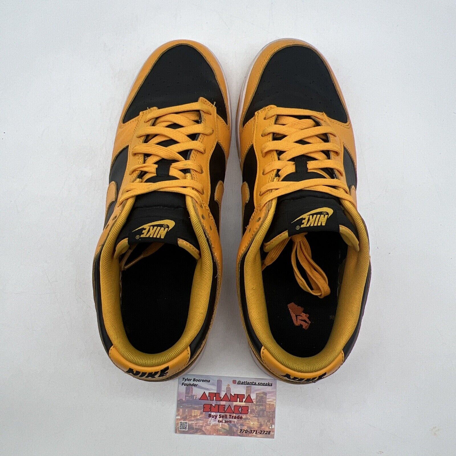 Size 12 - Nike Dunk Low Goldenrod Black White Yellow Leather (DD1391-004)