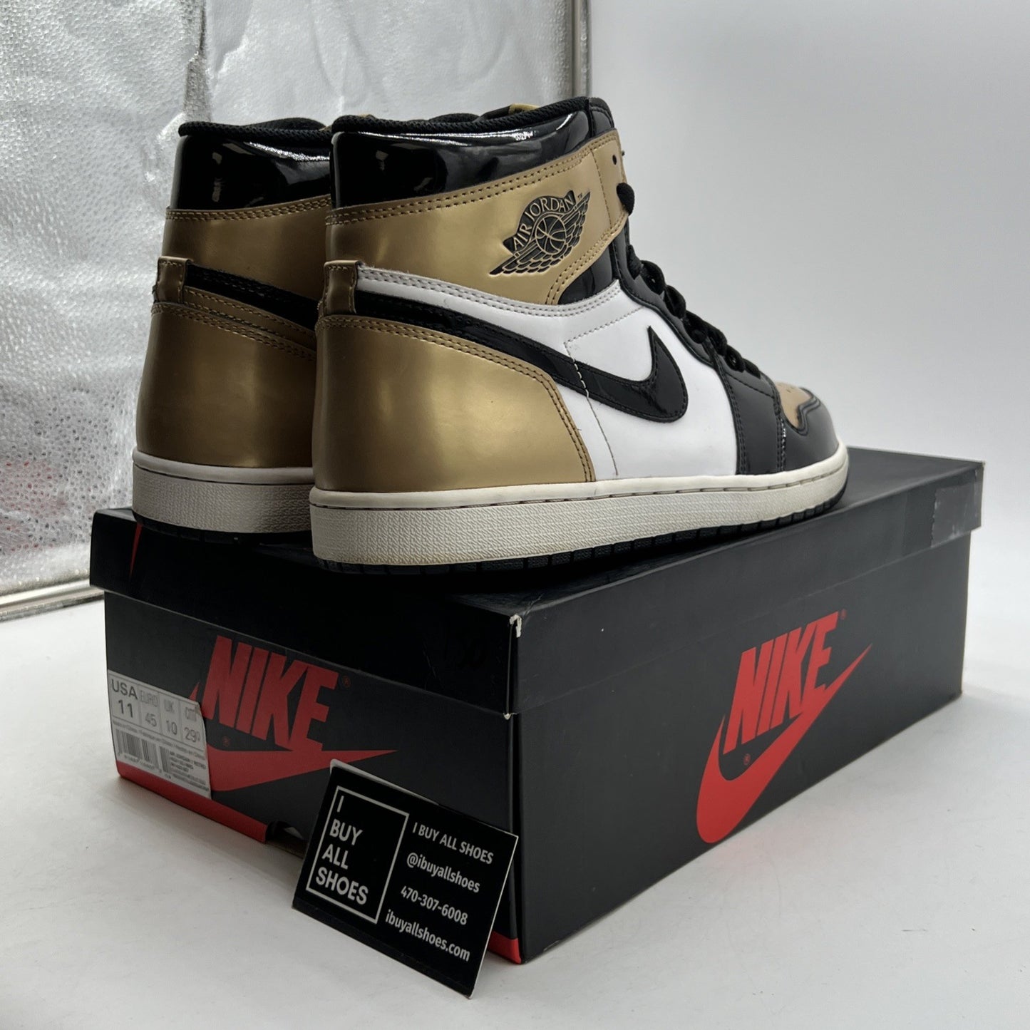 Size 11 - Air Jordan 1 Retro OG NRG High Gold Toe (861427-007)