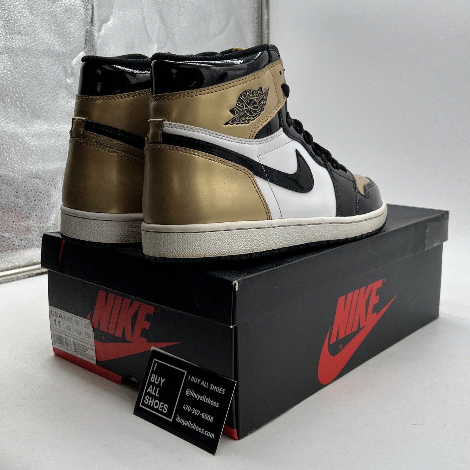 Size 11 - Air Jordan 1 Retro OG NRG High Gold Toe (861427-007)