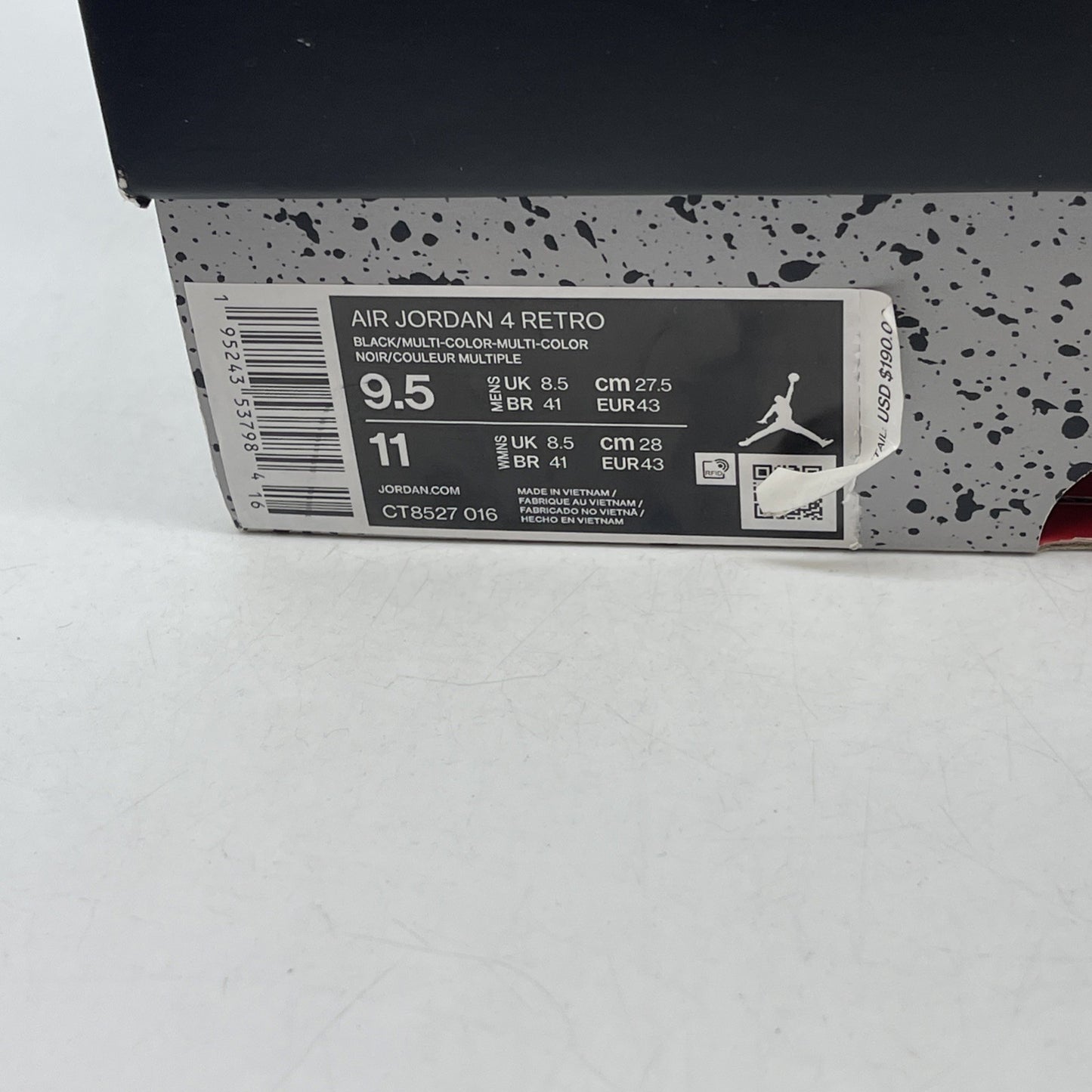 Size 9.5 - Air Jordan 4 Retro Mid Red Thunder (CT8527-016)