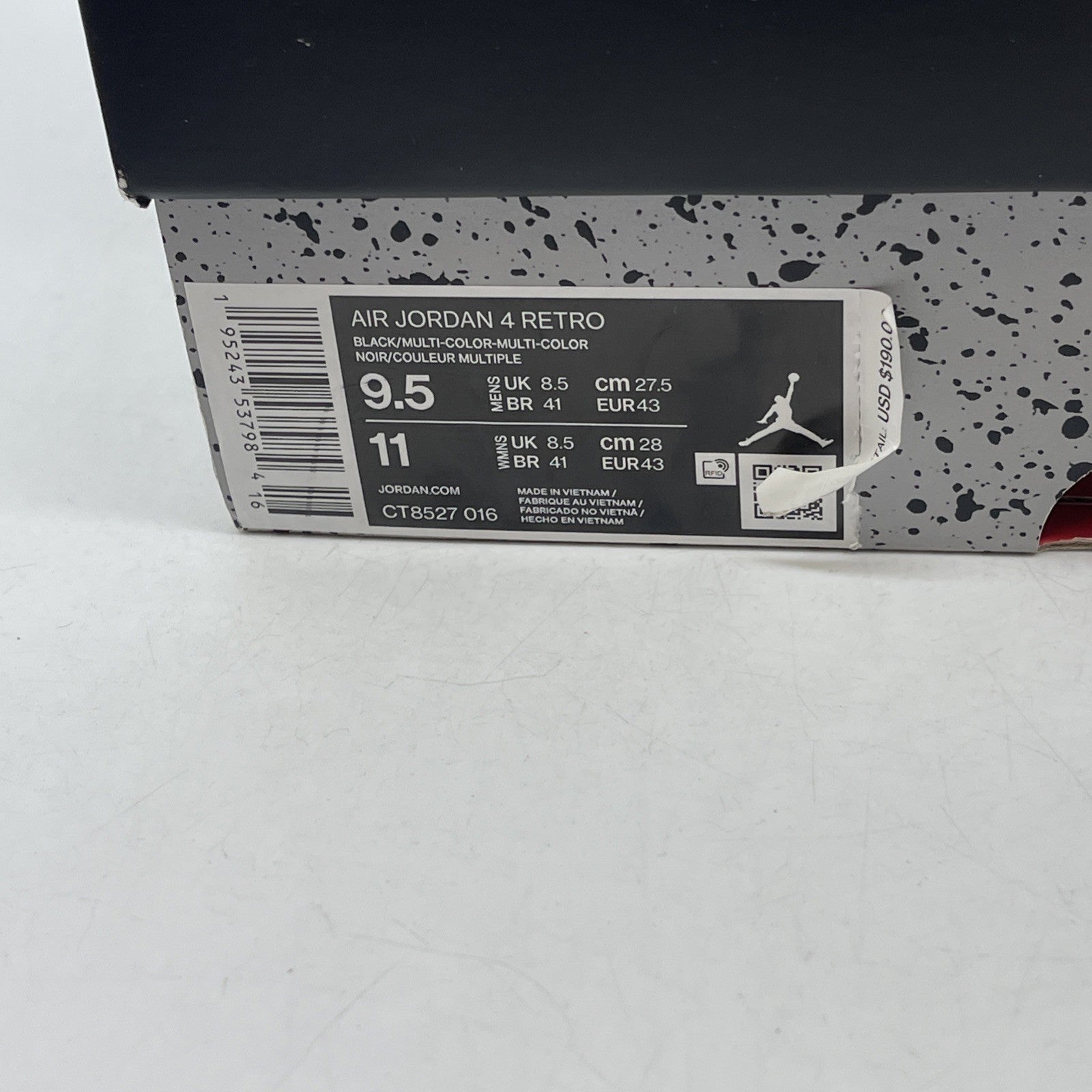 Size 9.5 - Air Jordan 4 Retro Mid Red Thunder (CT8527-016)
